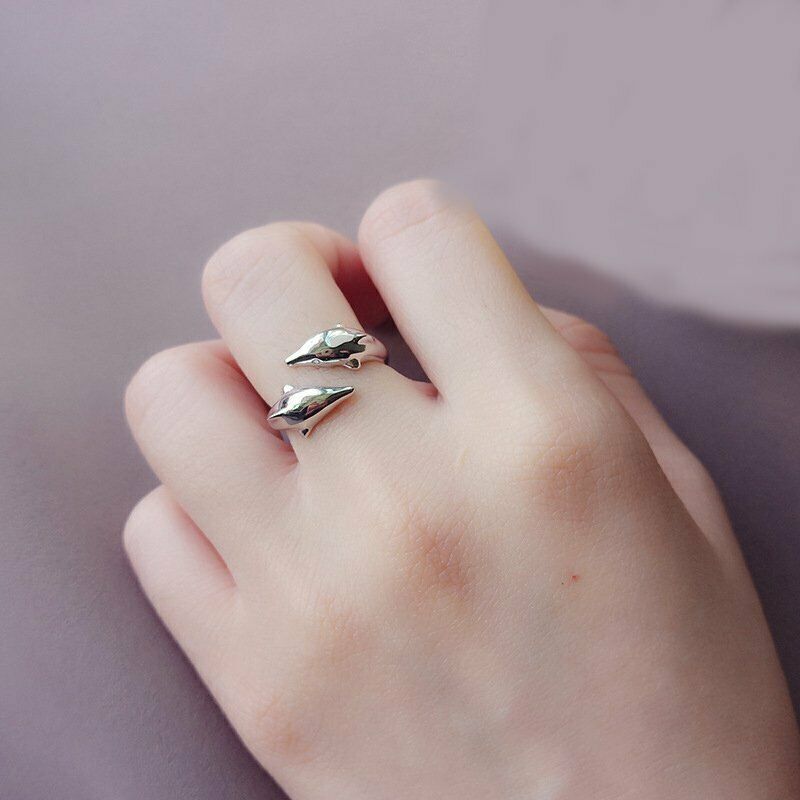 Silver Love Heart Feather Knuckle Ring Open Zircon Ring Women Adjustable Hot