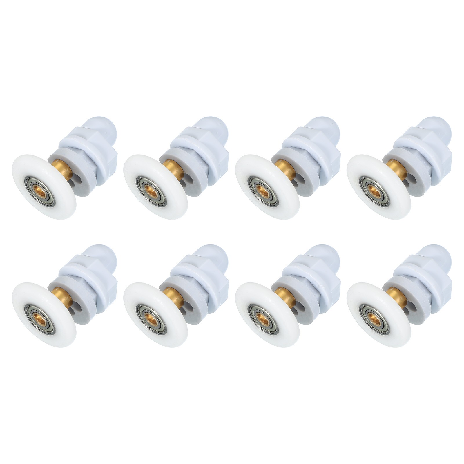 8Pcs 29mm Shower Door Rollers Copper Rod Pulley Wheels Replacement White