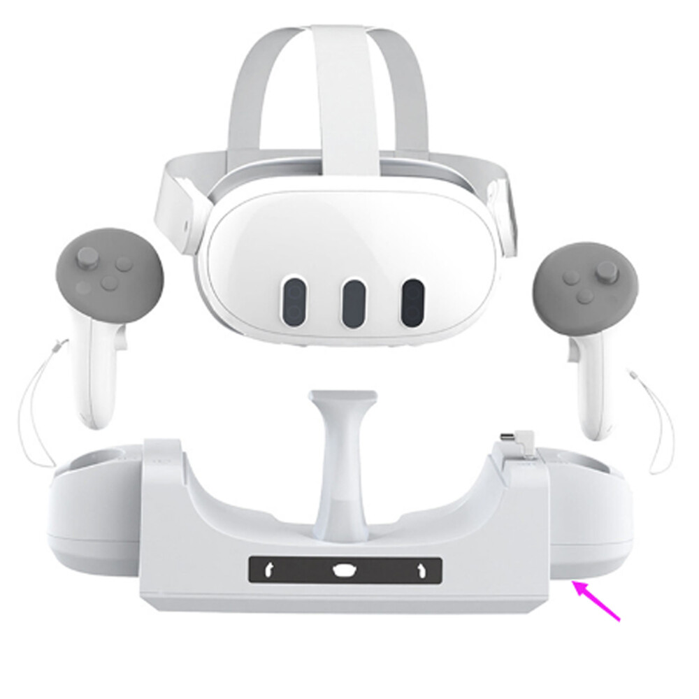 For Quest 3 VR Headset Controller Glasses Charging Dock Wall Mount Charger Stand