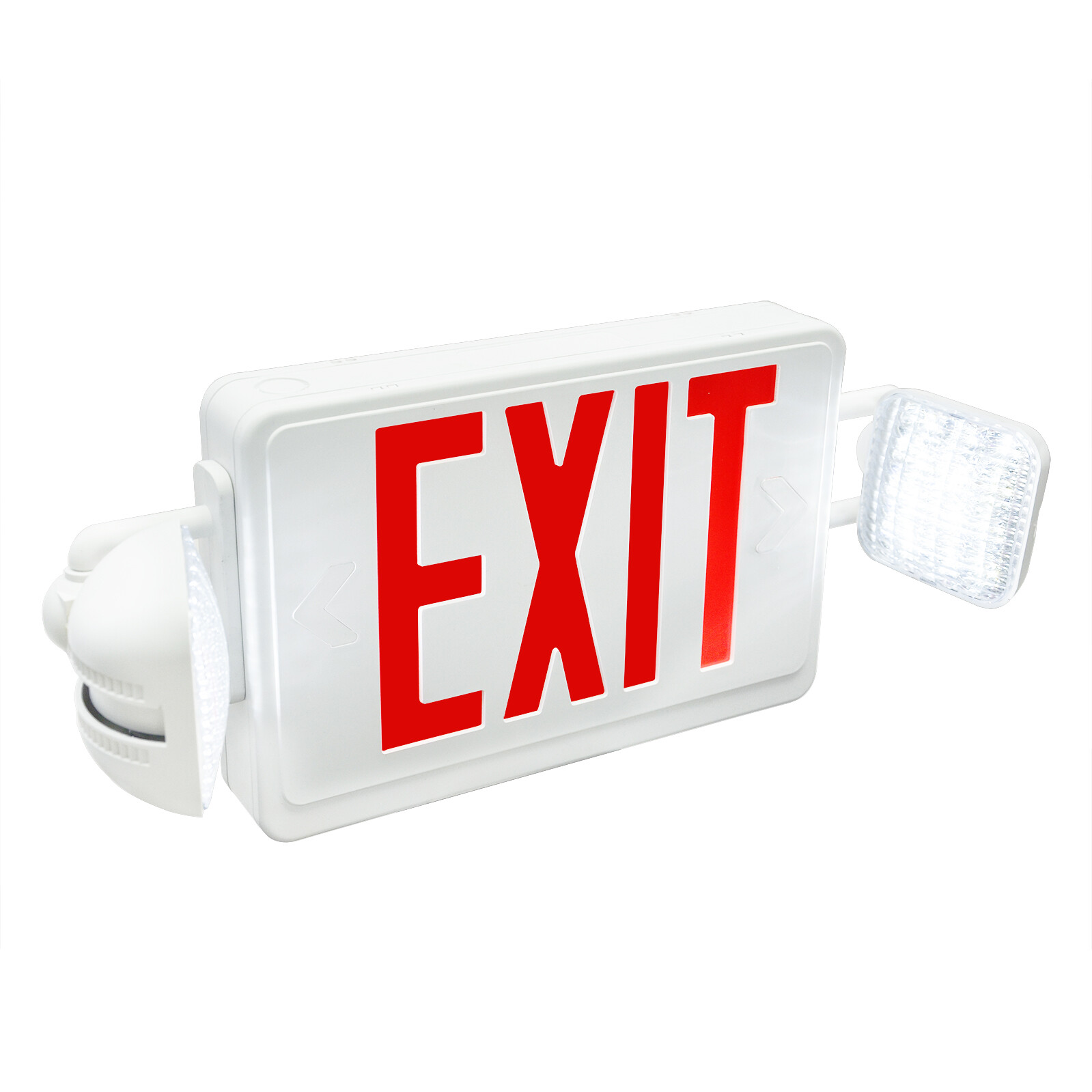 10pcs LED Exit Sign Emergency Combo Light w/ Adjustable Two Head Battery Backup