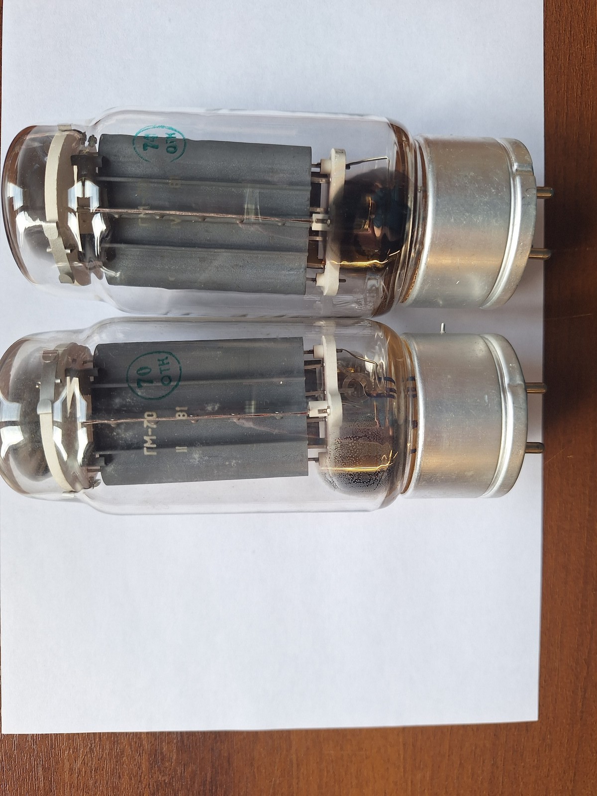 Matched Pair GM-70 Copper Plate NOS Soviet Triode Tubes