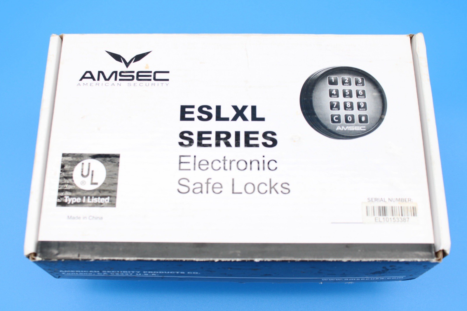 Amsec Electronic Digital Lock (Retro-Fit Kit) For Gun/Jewelry Safe Black ESL20XL