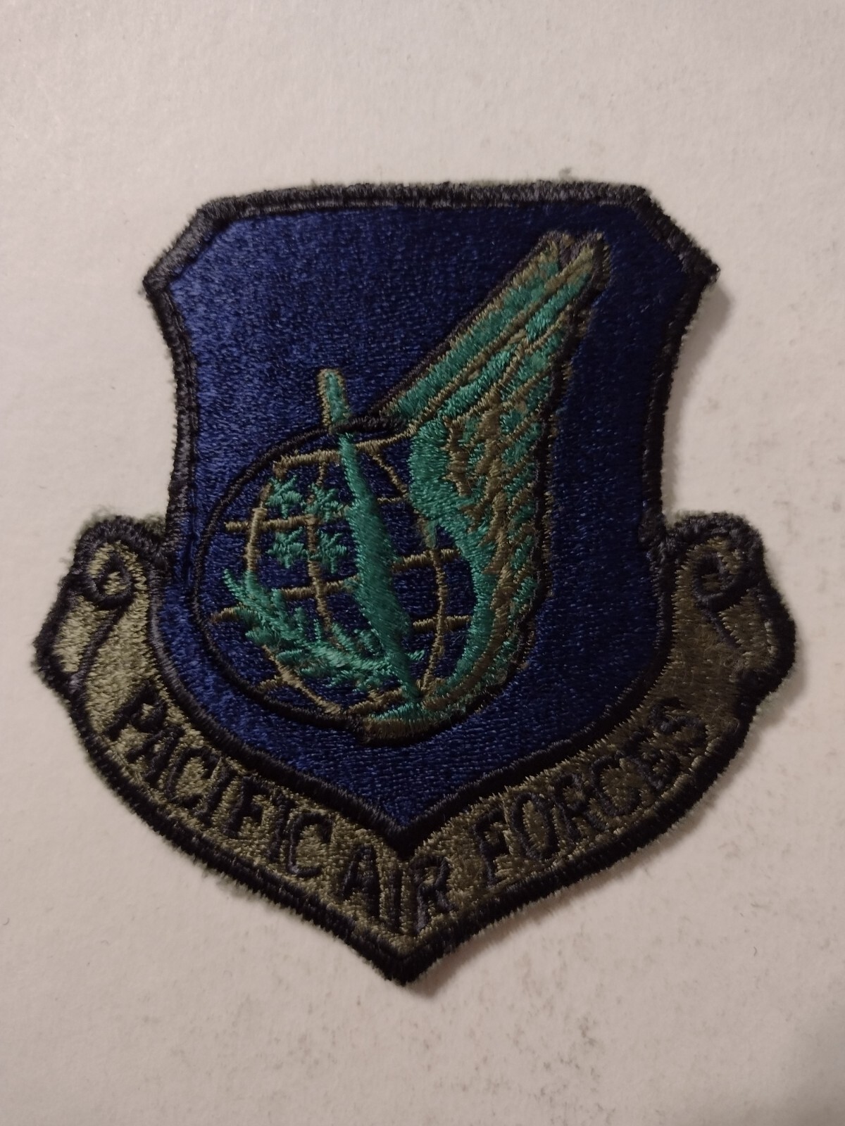 USAF  PACIFIC AIR FORCES PATCH - SUBDUED  VINTAGE PRE-OWNED :KY21-1