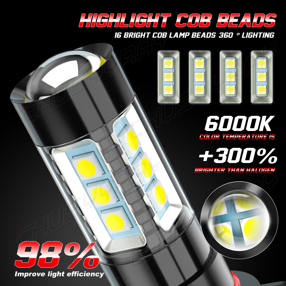 For Jeep Patriot 2010-2017 LED Headlight High Low Beam Fog Light Bulb Combo