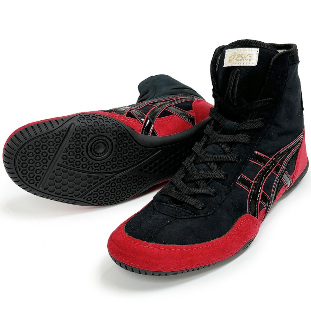 ASICS Wrestling Boxing Shoes EX-EO (Successor to TWR900) Black x Black x Red