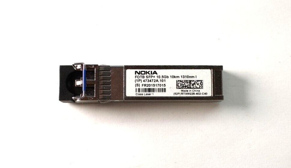 NOKIA FOTB 473472A.101 SFP+ 10.5Gb 10Km 1310nm I-temp SMF RTXM228-402-C40