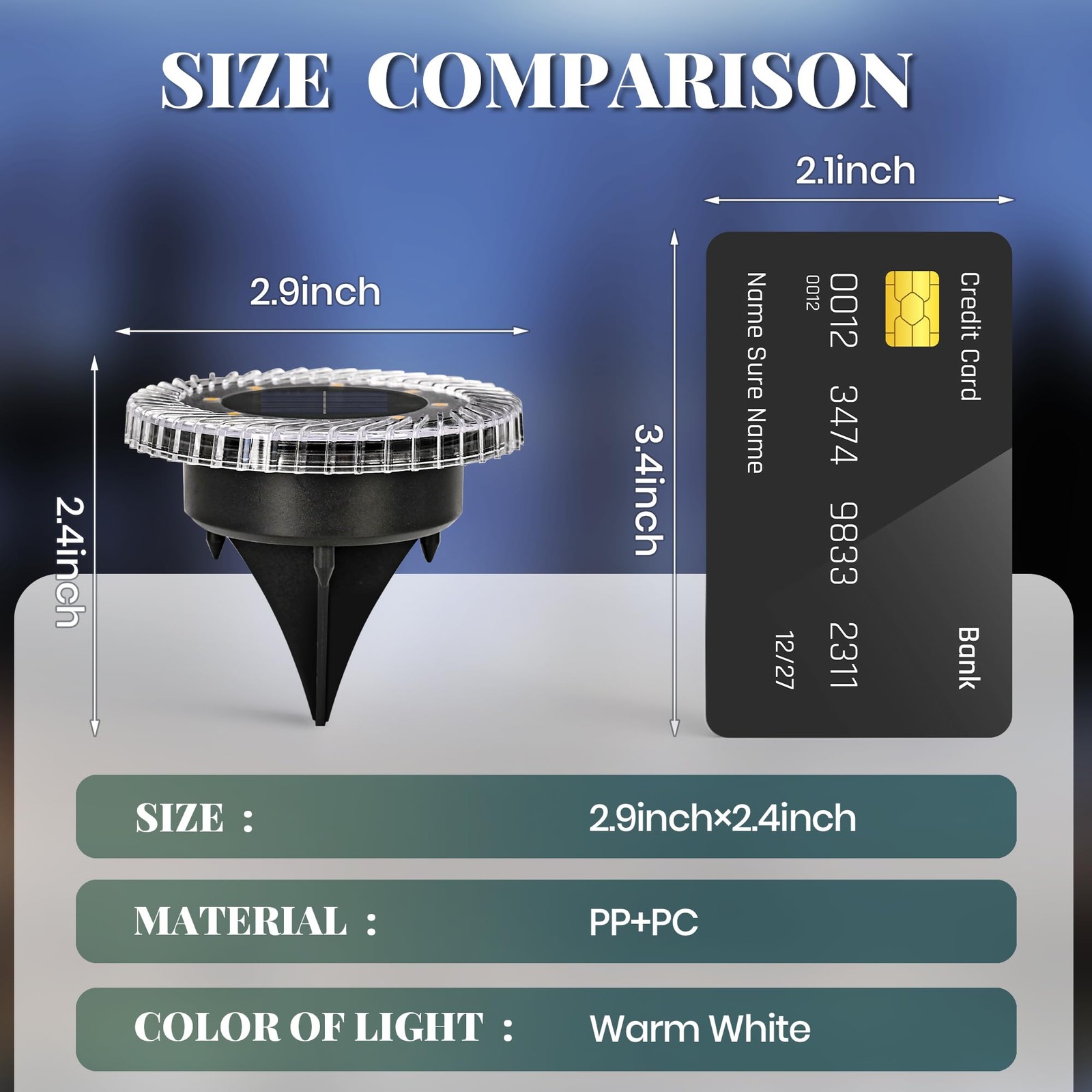 PATIOWIN 20 Pack Small Solar Ground Lights, Pathway 20 Pack, Warm White