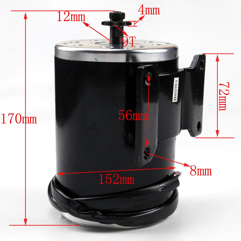 48V 1000W Brush Motor Controller Throttle for Scooter ATV Bicycle Go kart