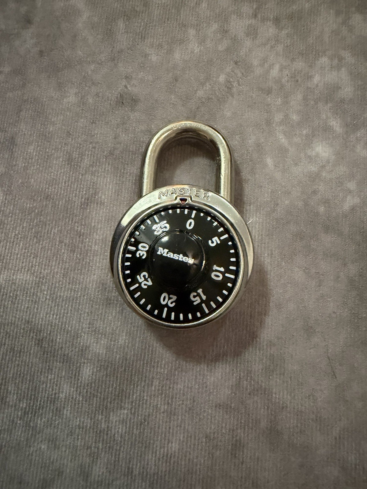 Master Combination Padlock Black Dial Steel Body & Shackle Not Resettable