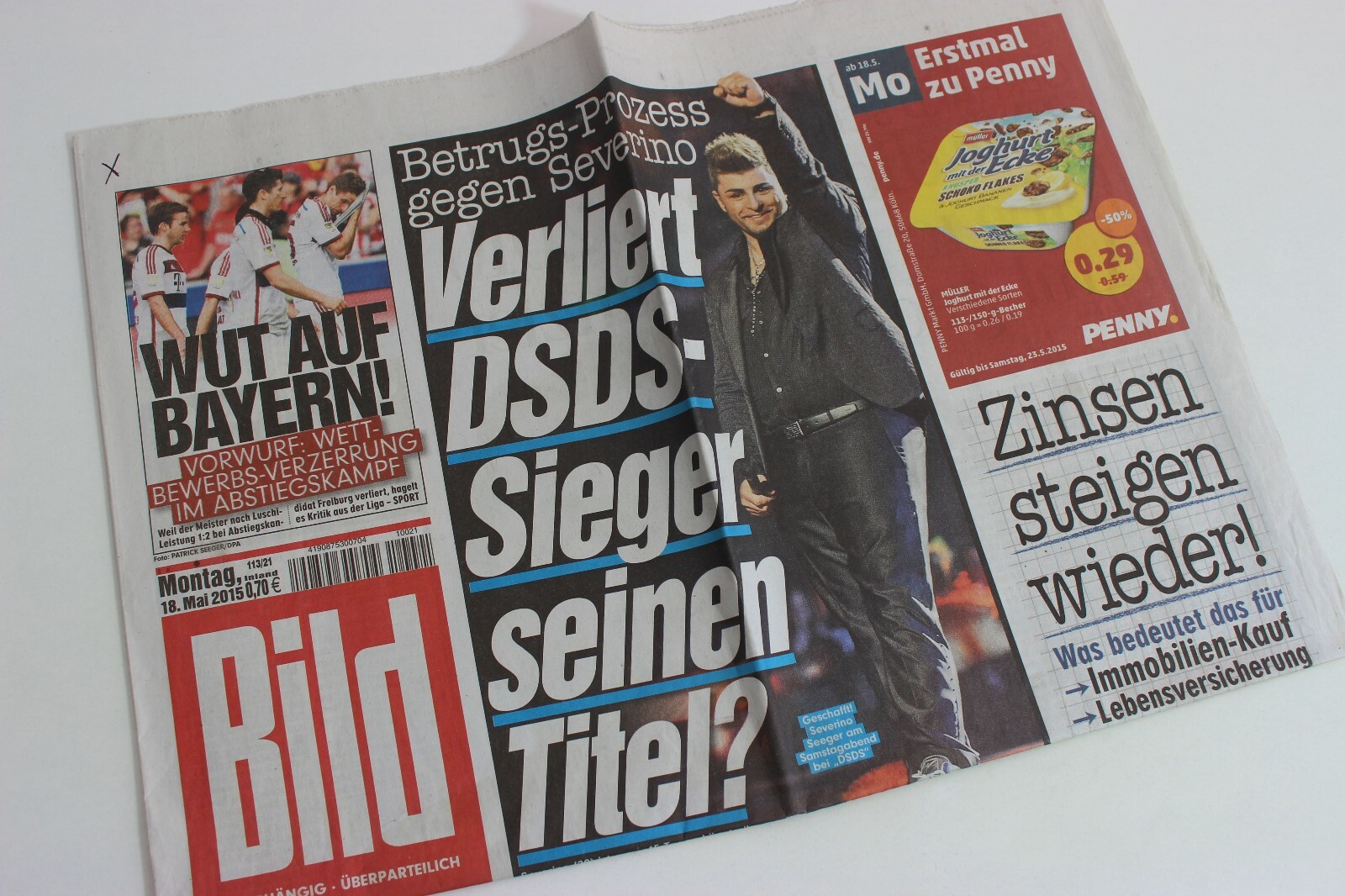 BILDzeitung 18/05/2015 May 18/5/2015 Special Occasion Gift