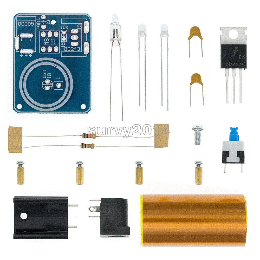 Mini Tesla Coil Kit Magic Props Empty Lights Technology Mini Tesla Coil Module