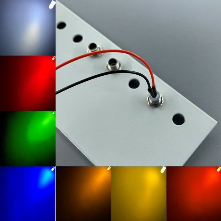 Wired 5mm LEDs Round Diffuse Sockets 5mm LED Resistors Screws +