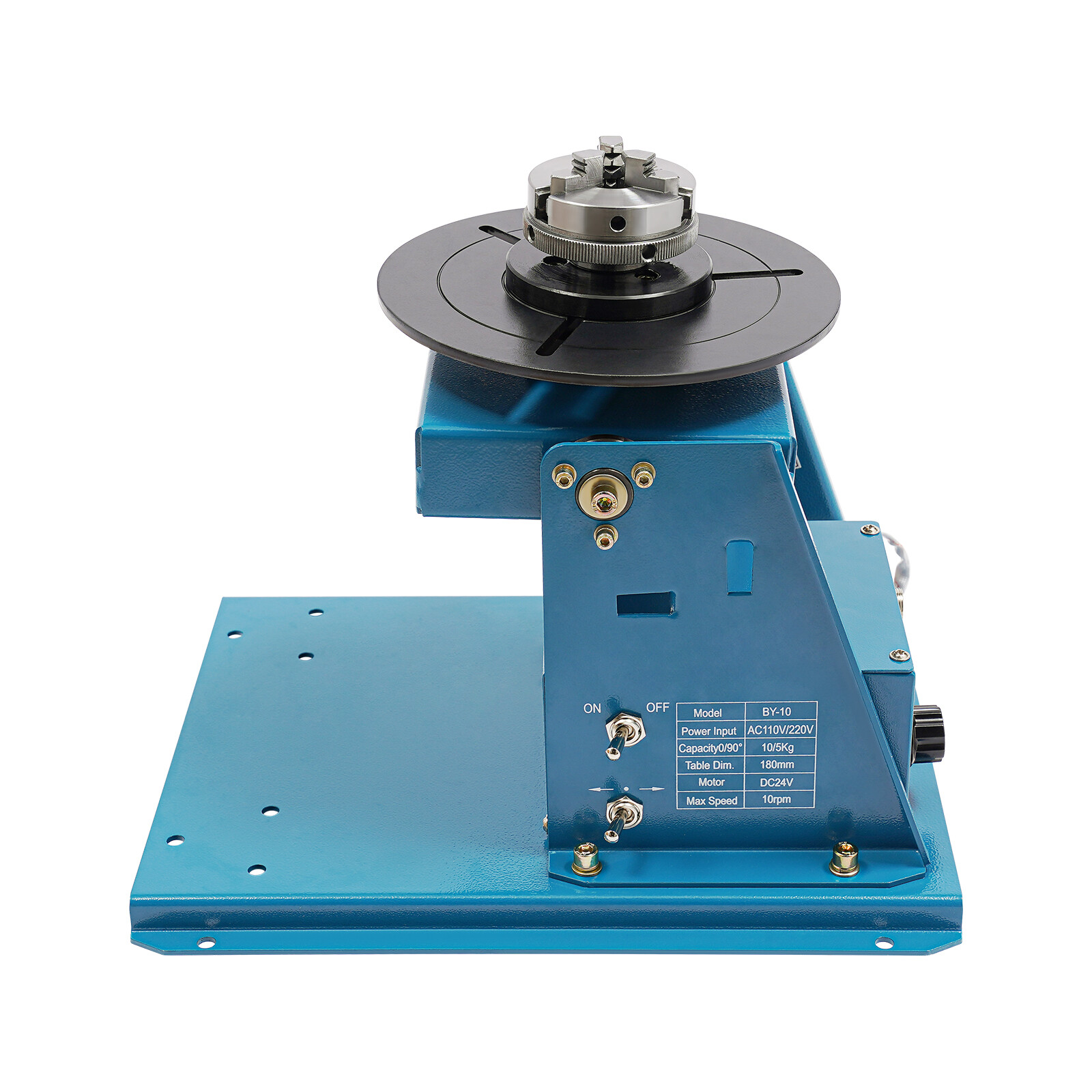 110V 10KG Rotary Welding Positioner , 0-90° Welding Positioning Turntable Table,