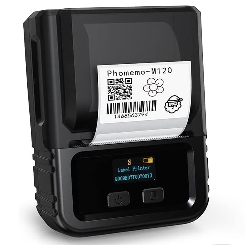 Phomemo M120 Label Maker Barcode Label Printer Portable Bluetooth Label Maker