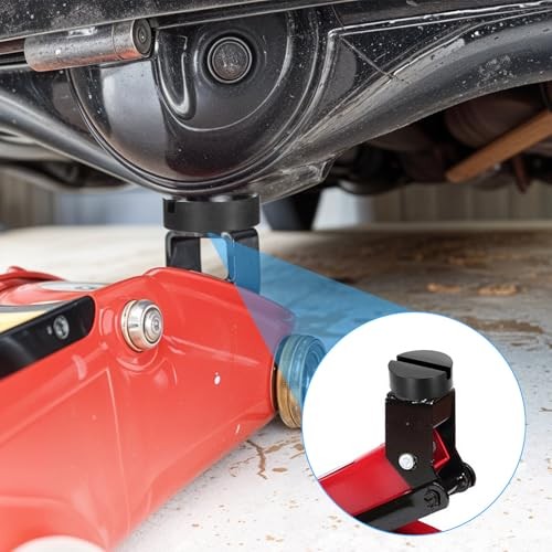 8 Pcs 2 Types Jack Stand Pads Adapter Universal Rubber Slotted Frame Rail