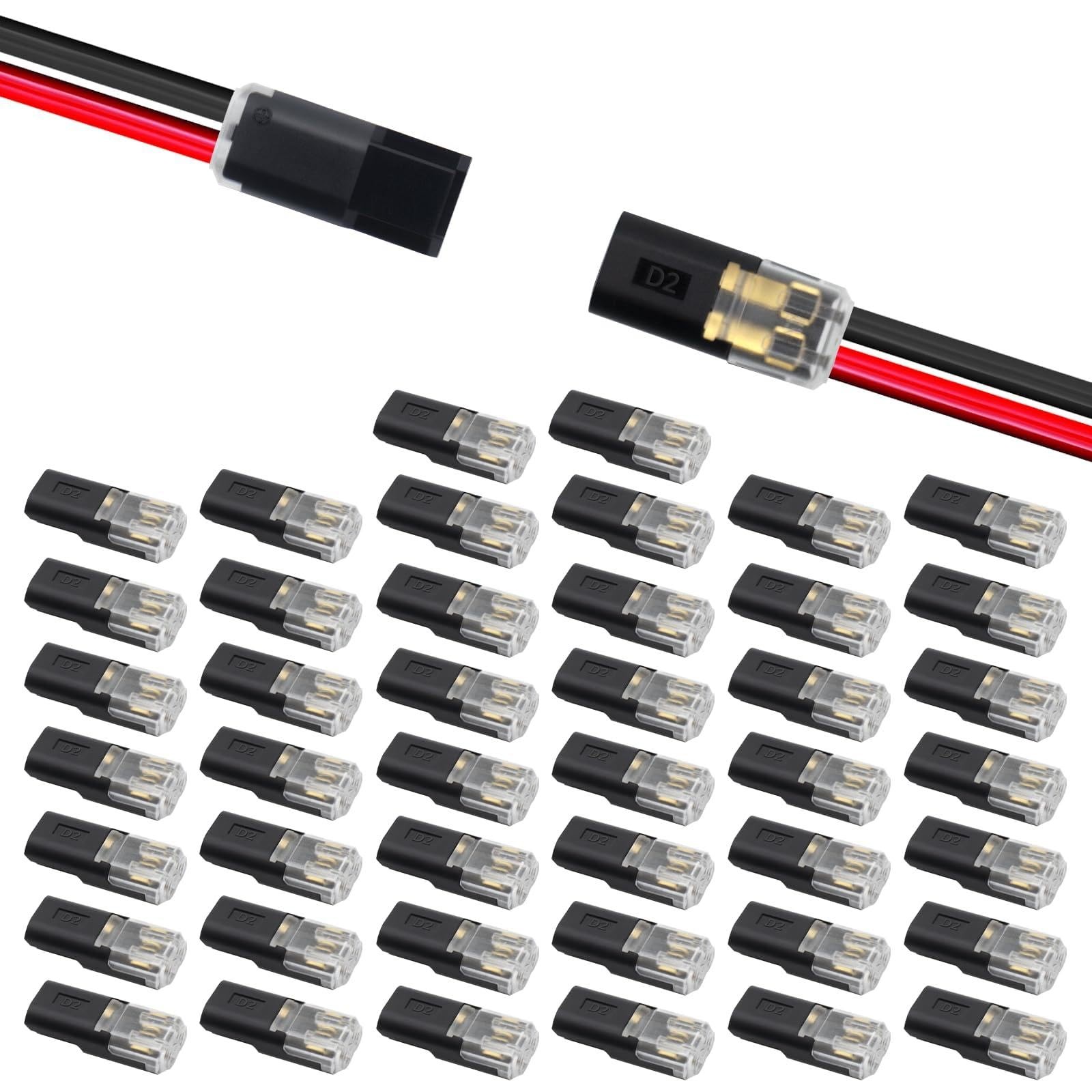 2 Pin Wire Connectors 30PCS Quick Splice Lock Buckle Solderless LED Landscape Li