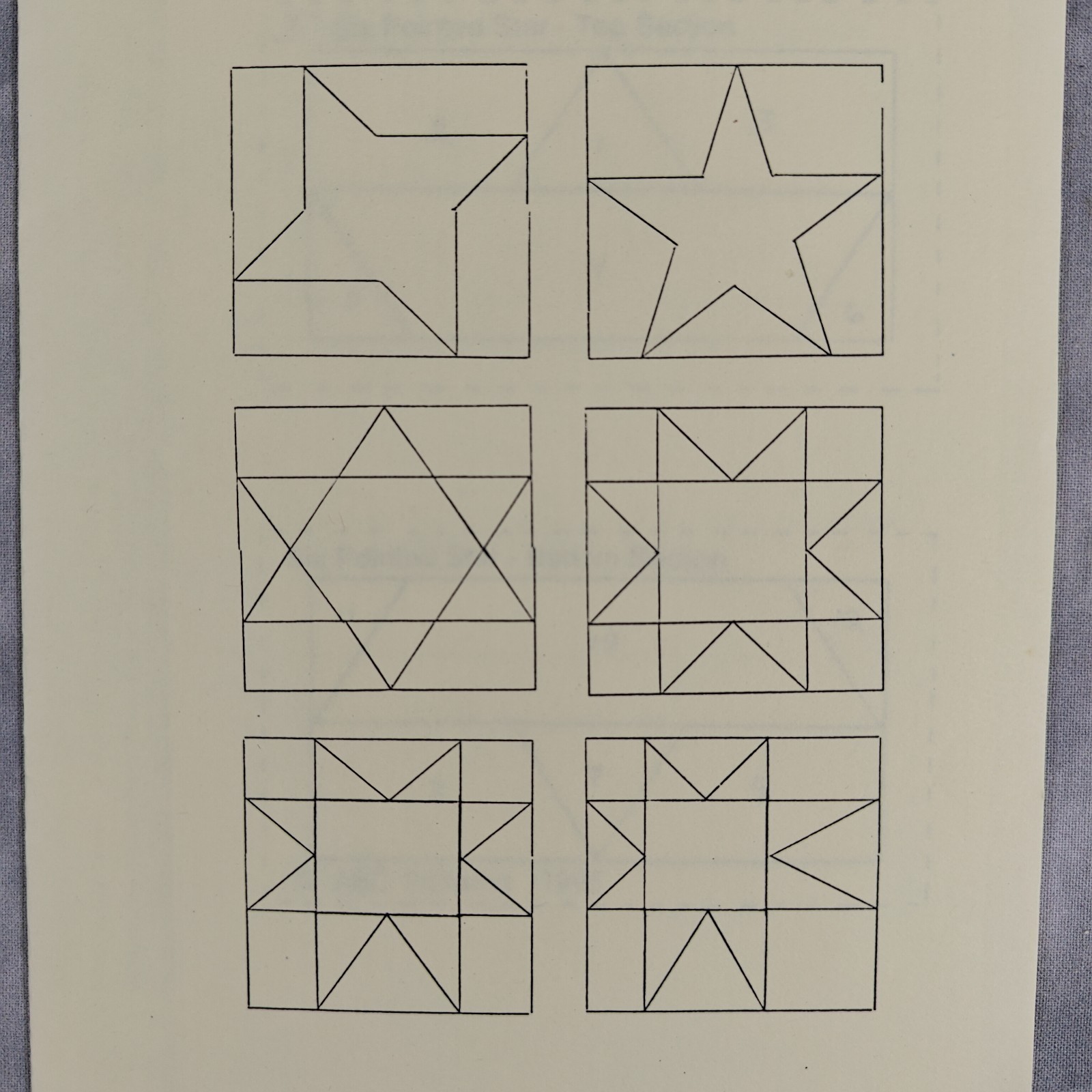 ABC Patterns Star Assortment Miniature 12 Paper Pieces Quilting Templates 1995