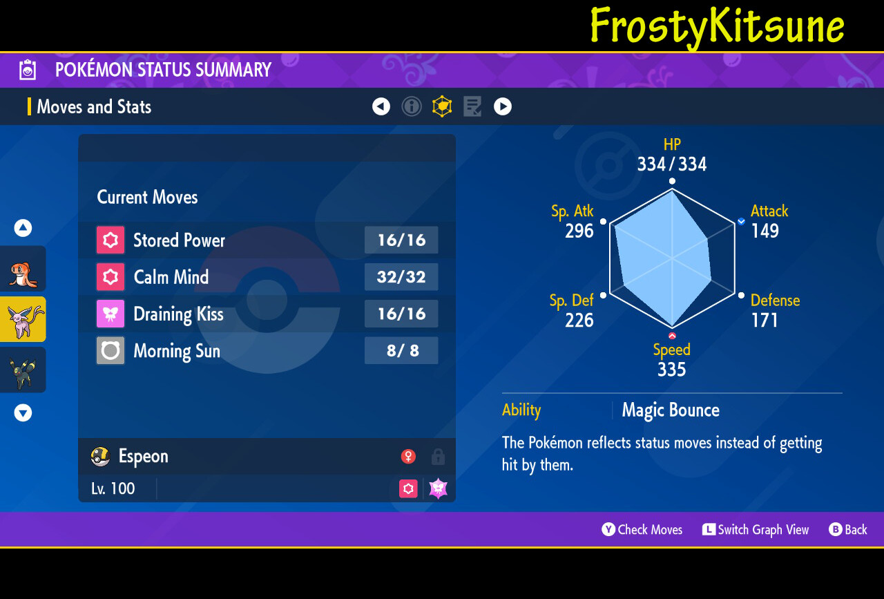 6IV Espeon Shiny & Non-Shiny (Tera Type Options) Pokemon Scarlet & Violet