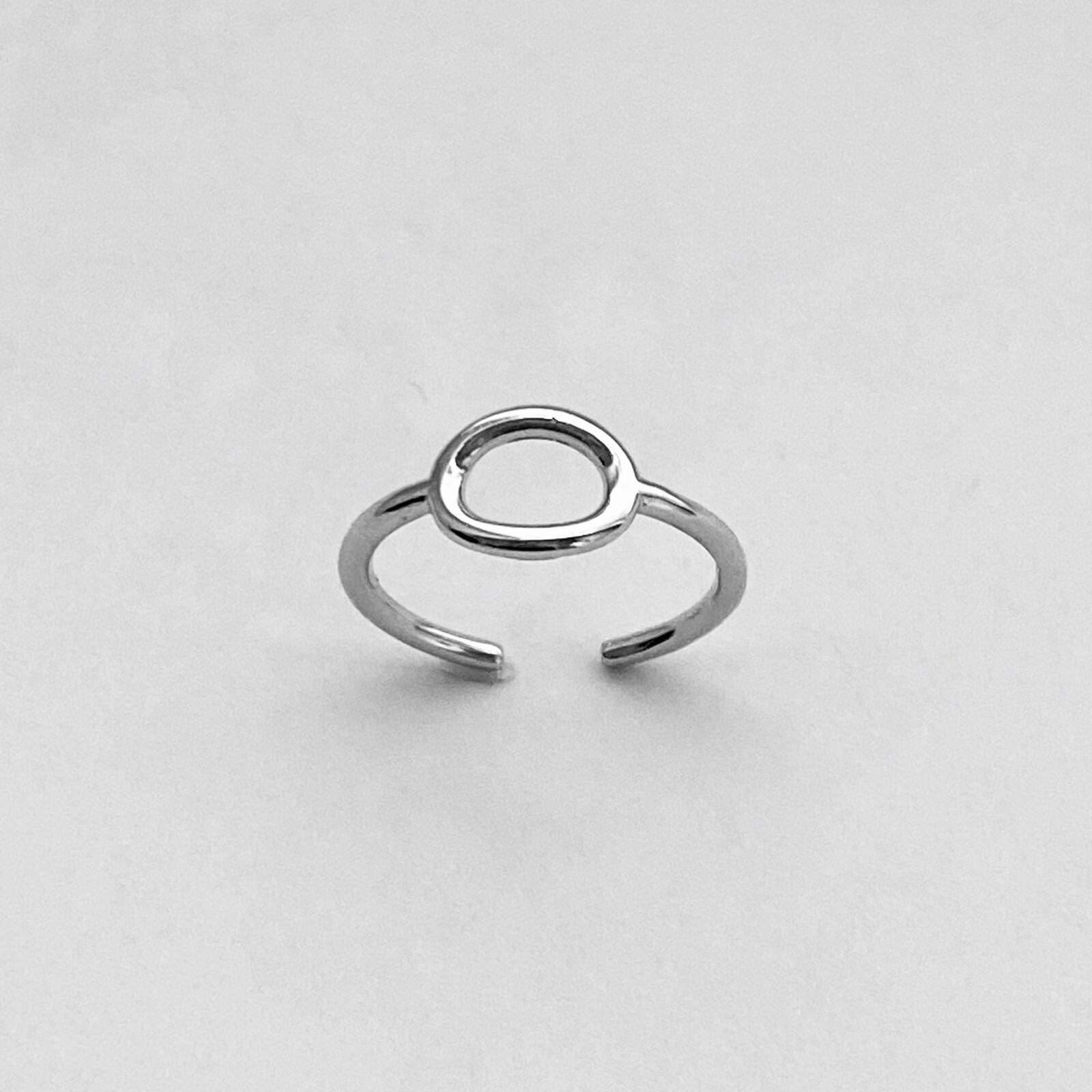 Sterling Silver Open Circle Toe Ring, Halo Ring, Silver Ring, Boho Ring
