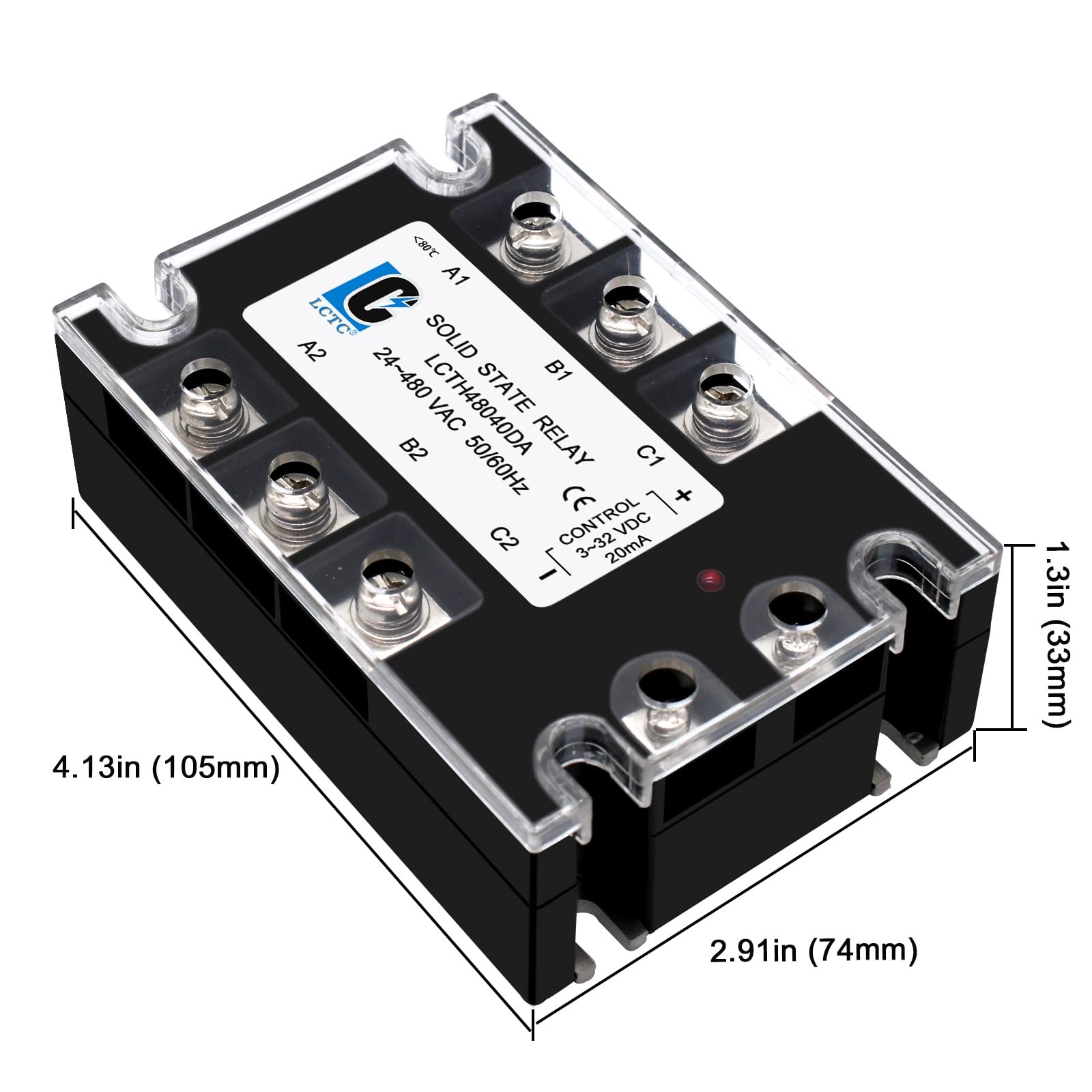 3 Phase Solid State Relay SSR 40DA DC To AC Input 332VDC Output 24480VAC