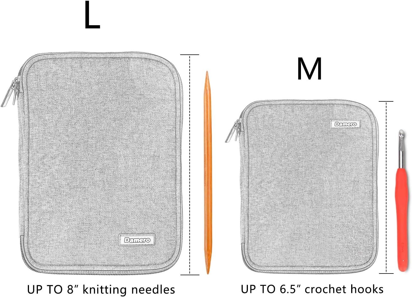 Lightweight Blue Dots Crochet Case - Organized Storage for Needles & Accessories