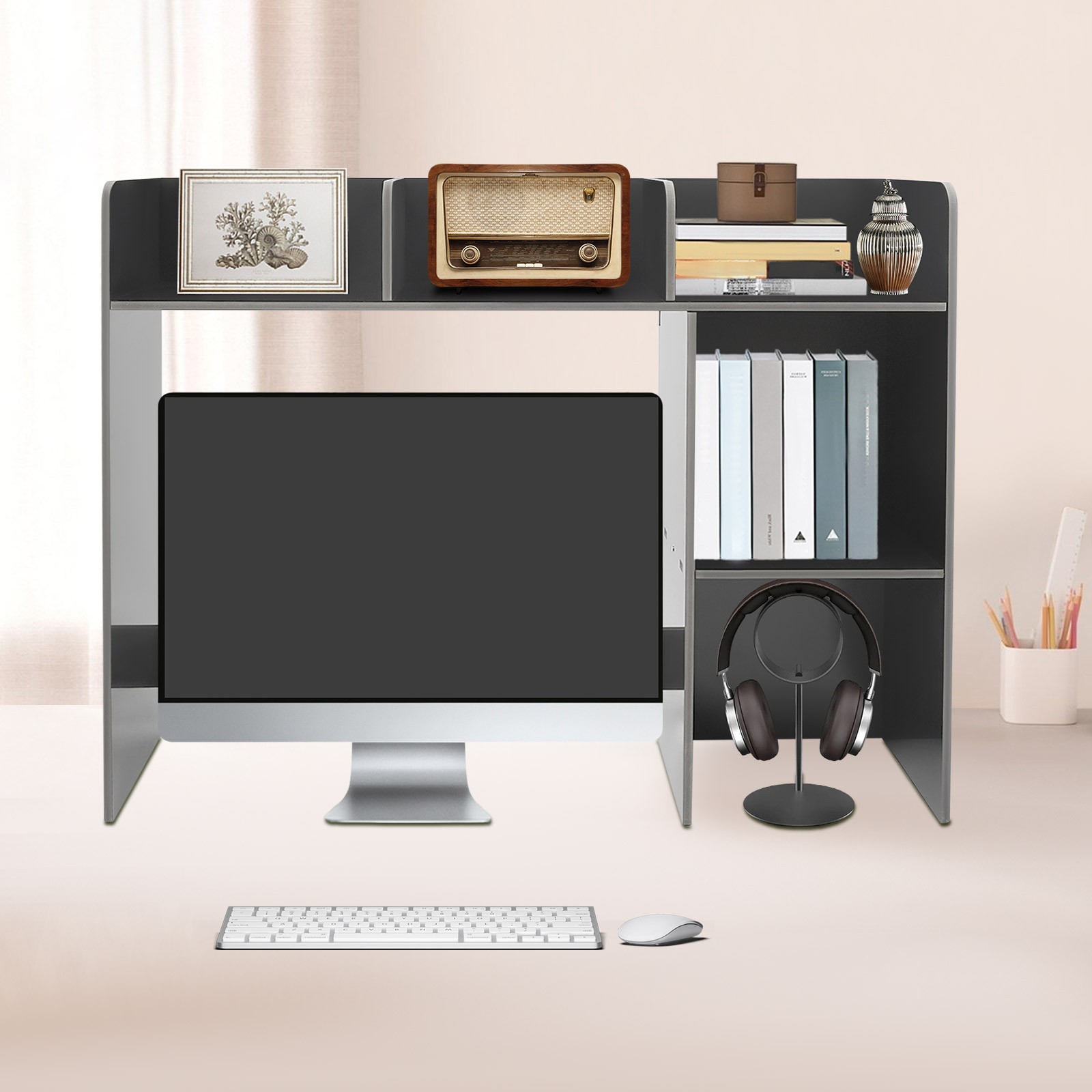 Desk Bookshelf Organizer Office Desk Bookshelf Holder, Desktop Bookshelf Storage