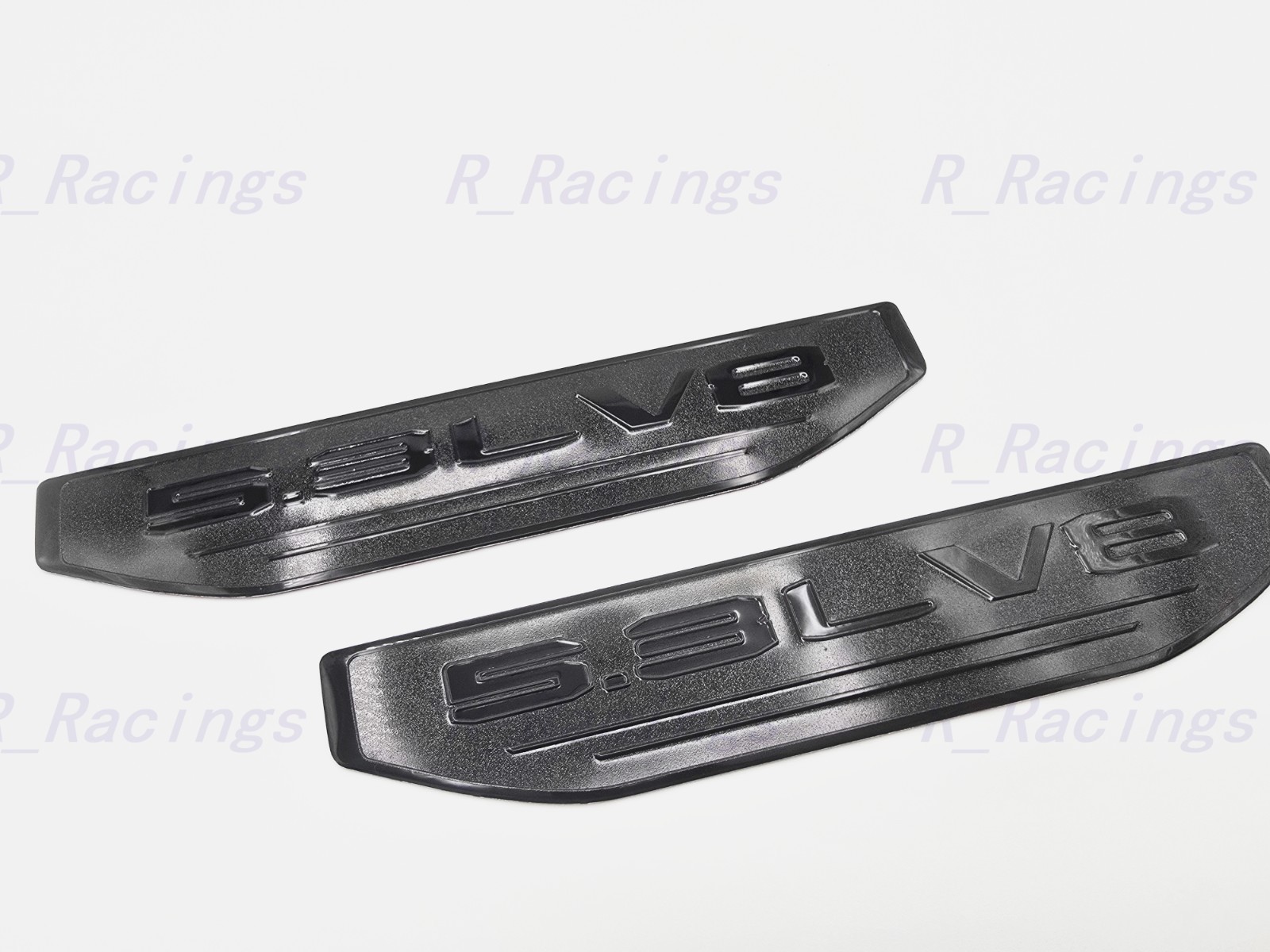 Pair Gloss Black 5.3L V8 Insert Emblems 2019 & Up Sierra 1500 Fender Vent