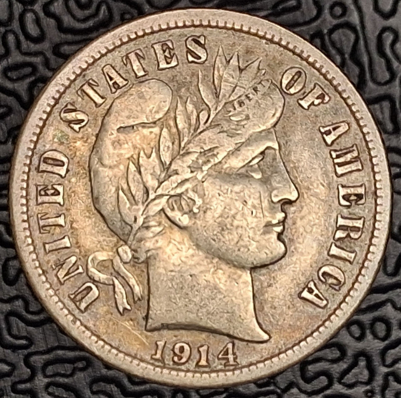 1914-S San Francisco 10C Silver Barber Dime