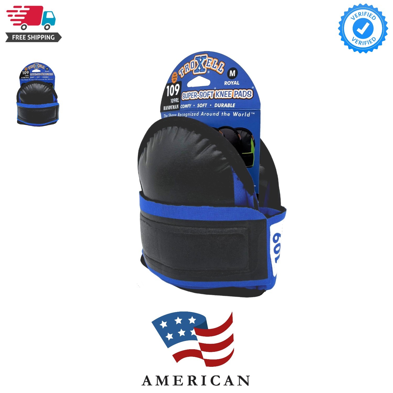 SuperSoft Royal 109 Knee Pad Medium Size/Bagged in Pairs