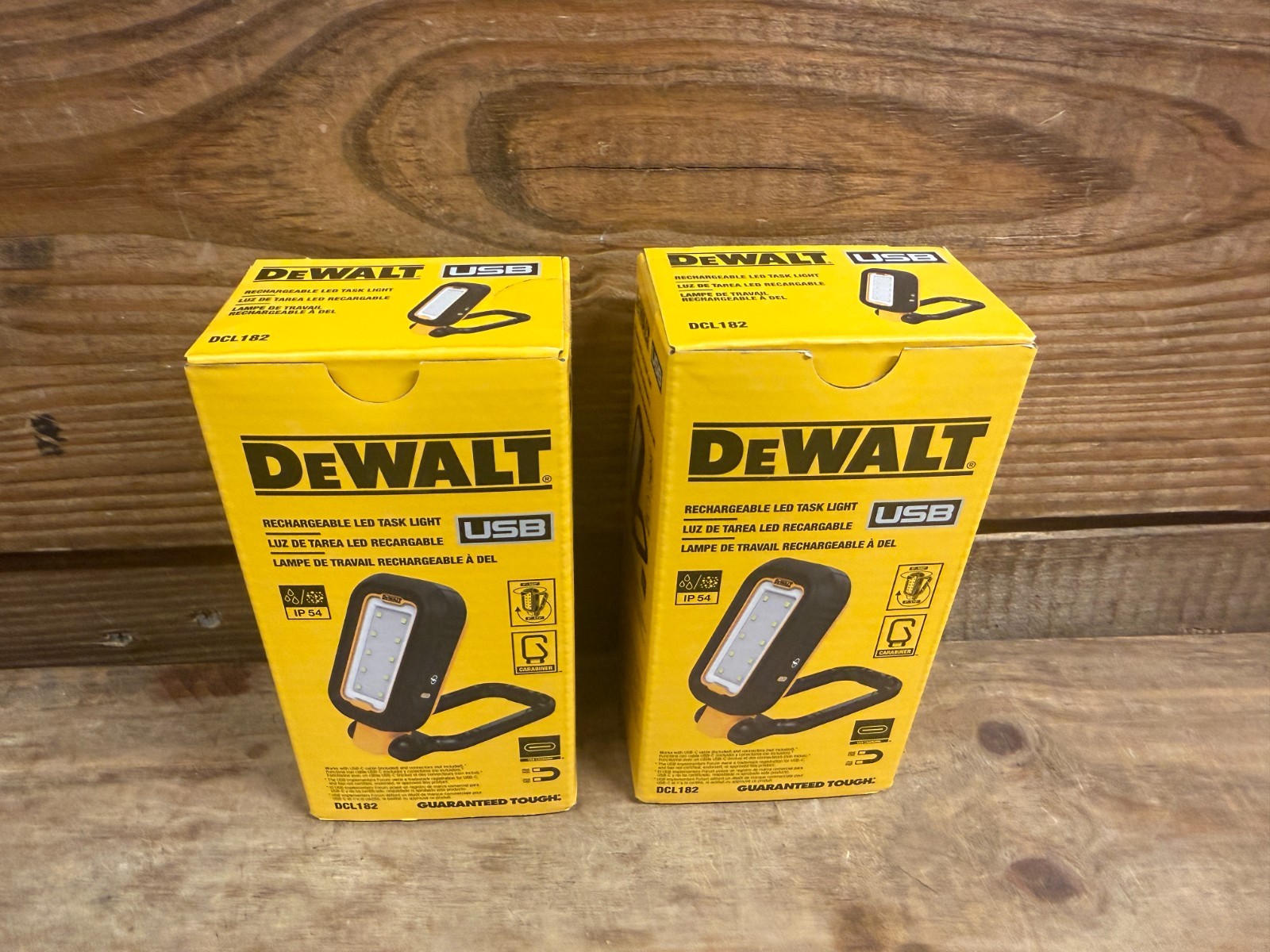 (2) DEWALT DCL182 USB LED MAGNETIC Task Work Light OEM Genuine (Qty)