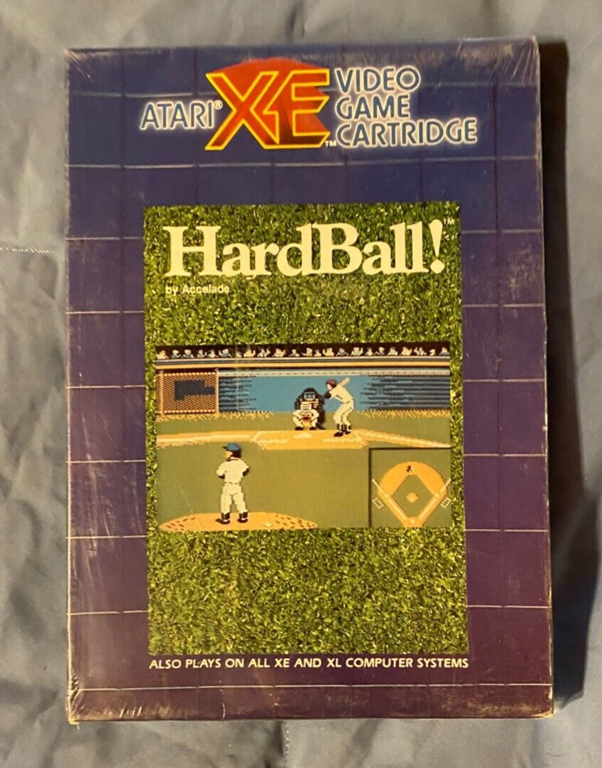 HardBall! Atari 800/XL/XE NEW Cartridge Blue Box RX8084 NIB
