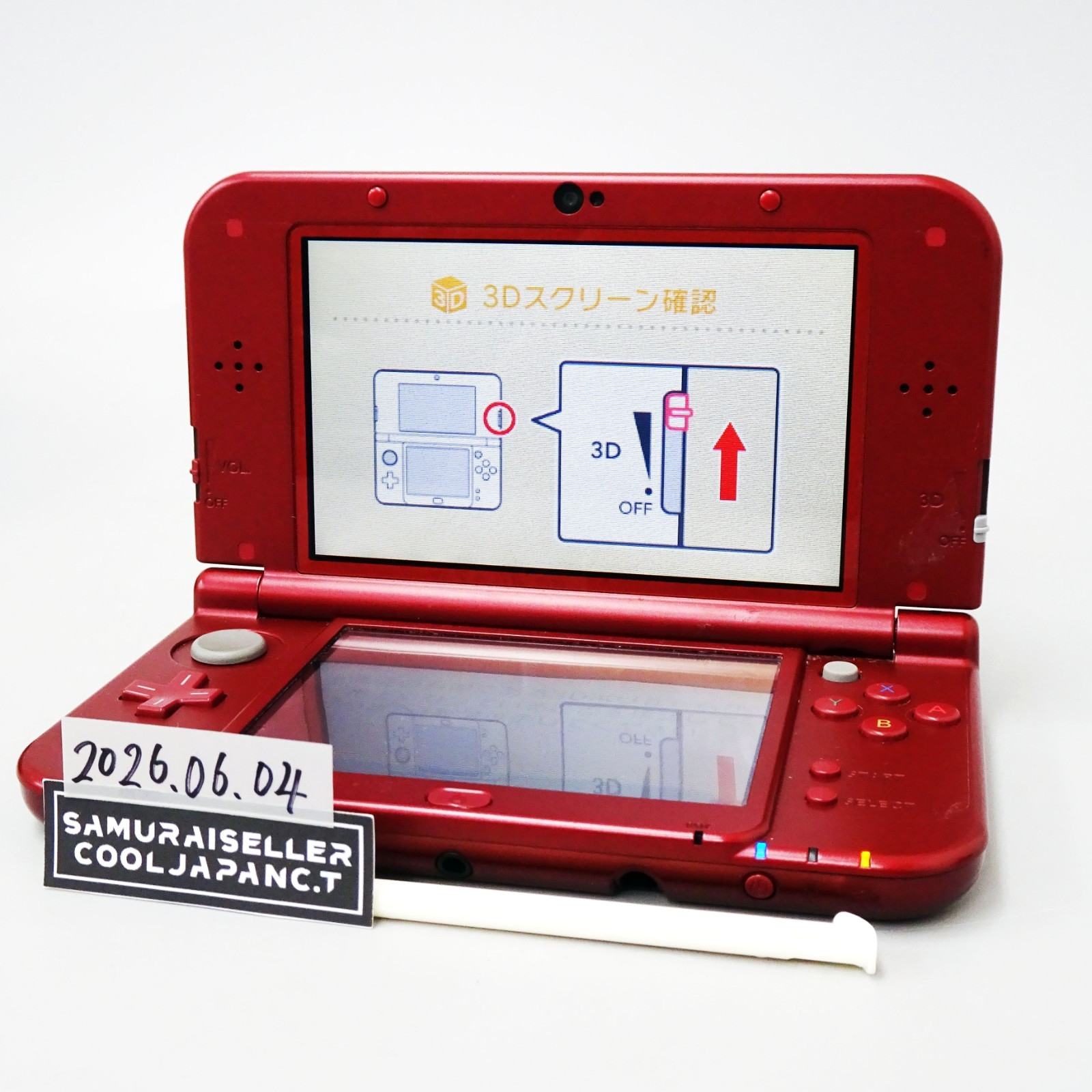 New Nintendo 3DS LL XL Metallic Red Console Handheld System Japan Tested