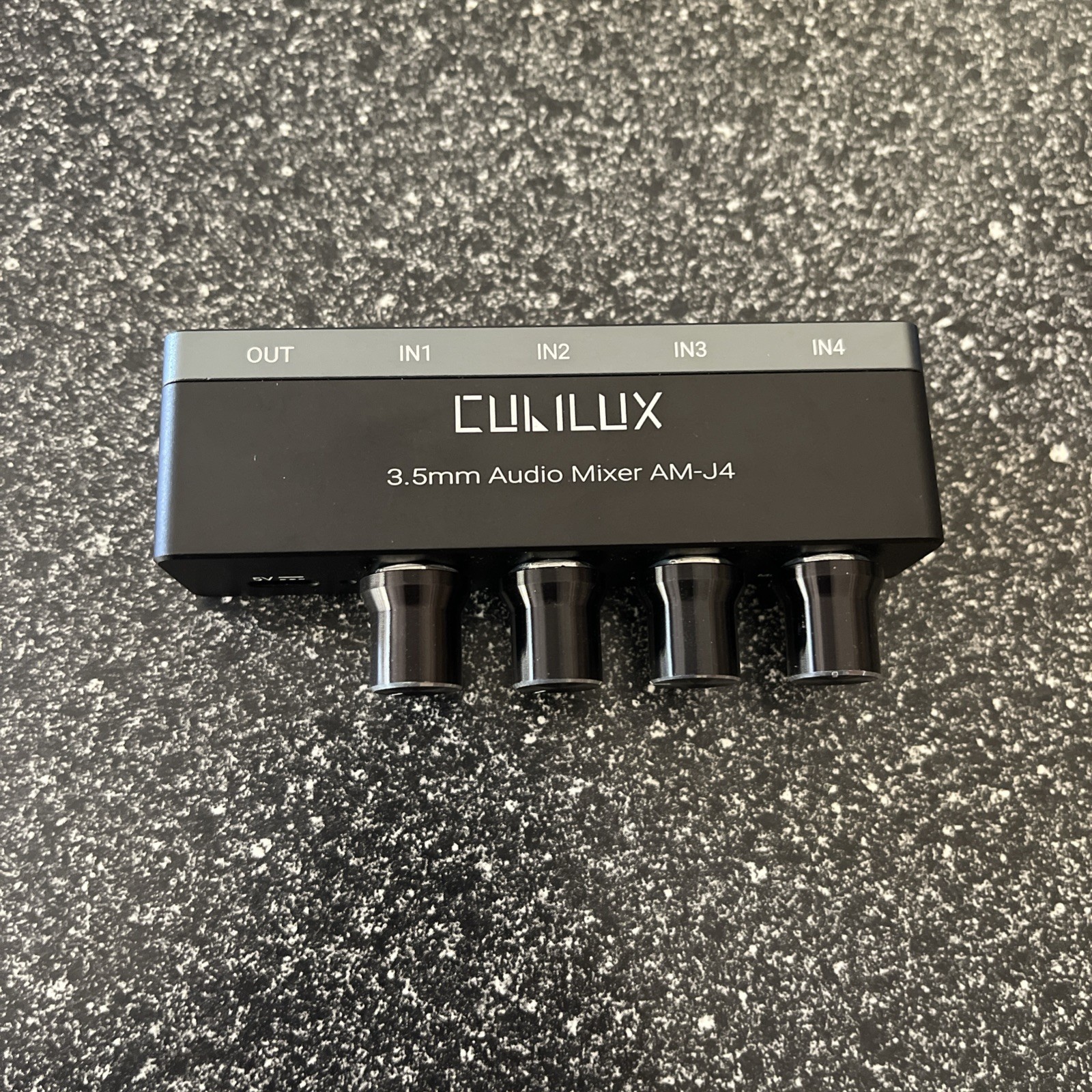 AM-K4 6.35Mm Audio Mixer [Ultra-Low Noise, Hifi AMP] 4-Channel Line-In 1/4” Mini