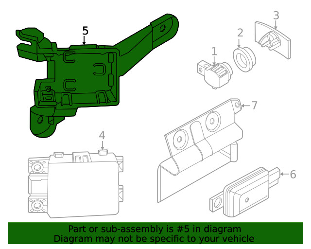 Genuine Blind Spot Detection System Warning Sensor Bracket 57N-907-455