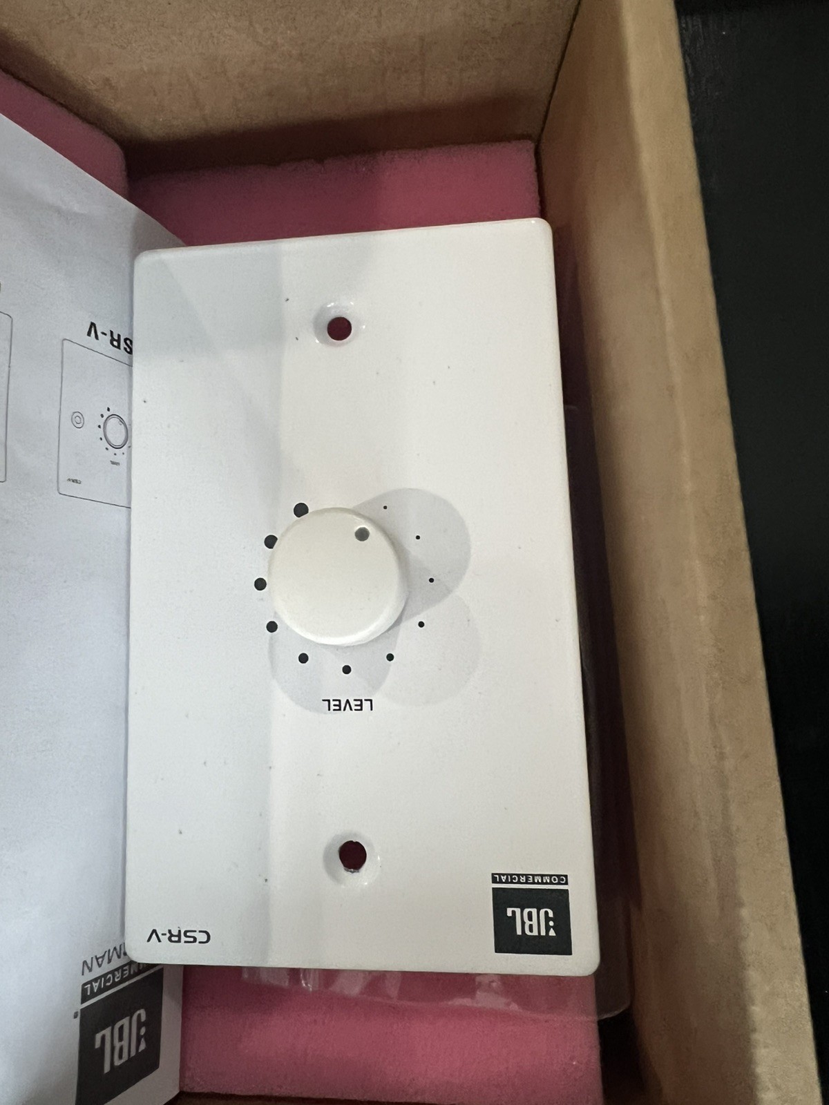 JBL Professional CSR-V-WHT Wall Controller with Volume Control New In Box!