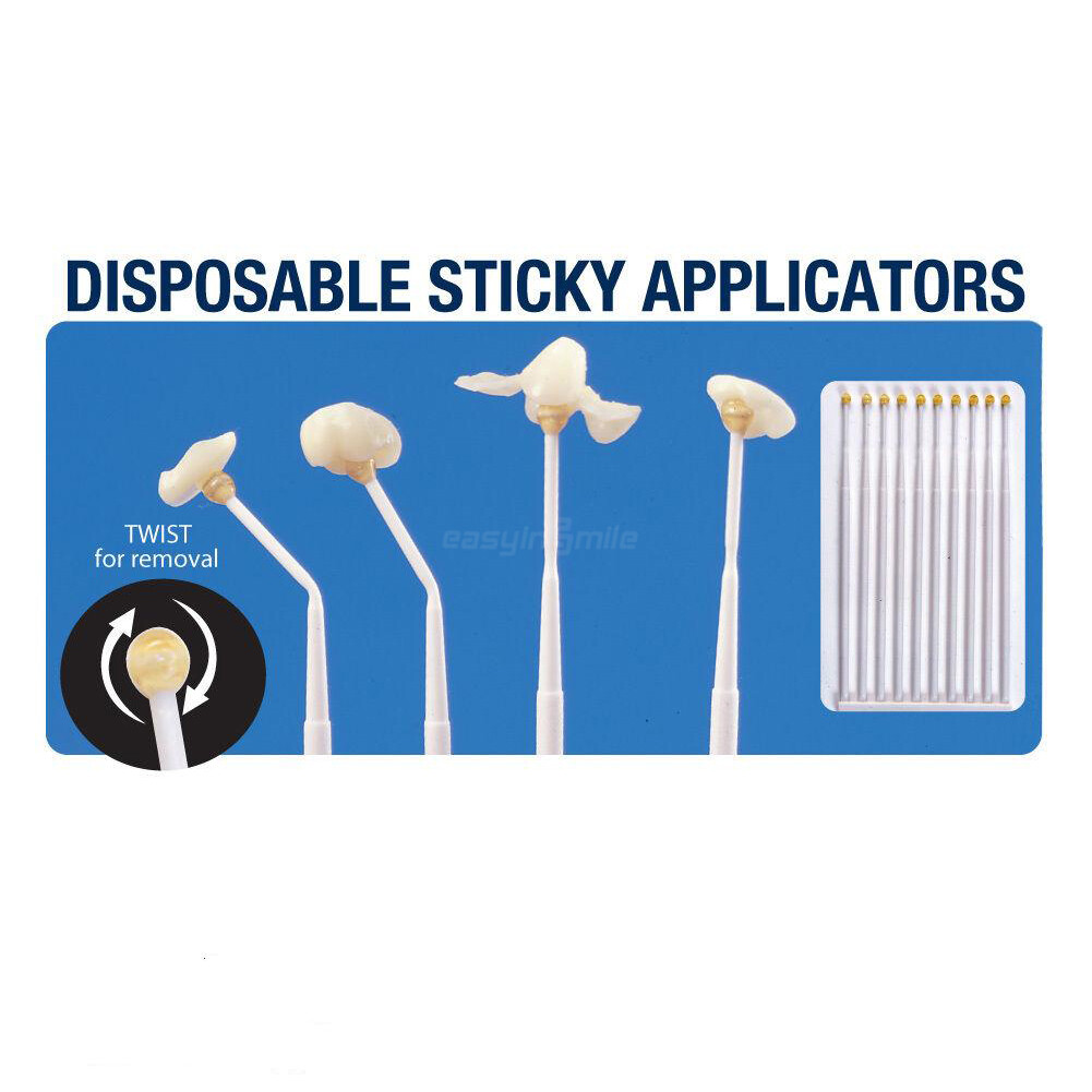 Bendable 60PCS Dental Disposable Sticky Applicators for Removal 110MM Long White