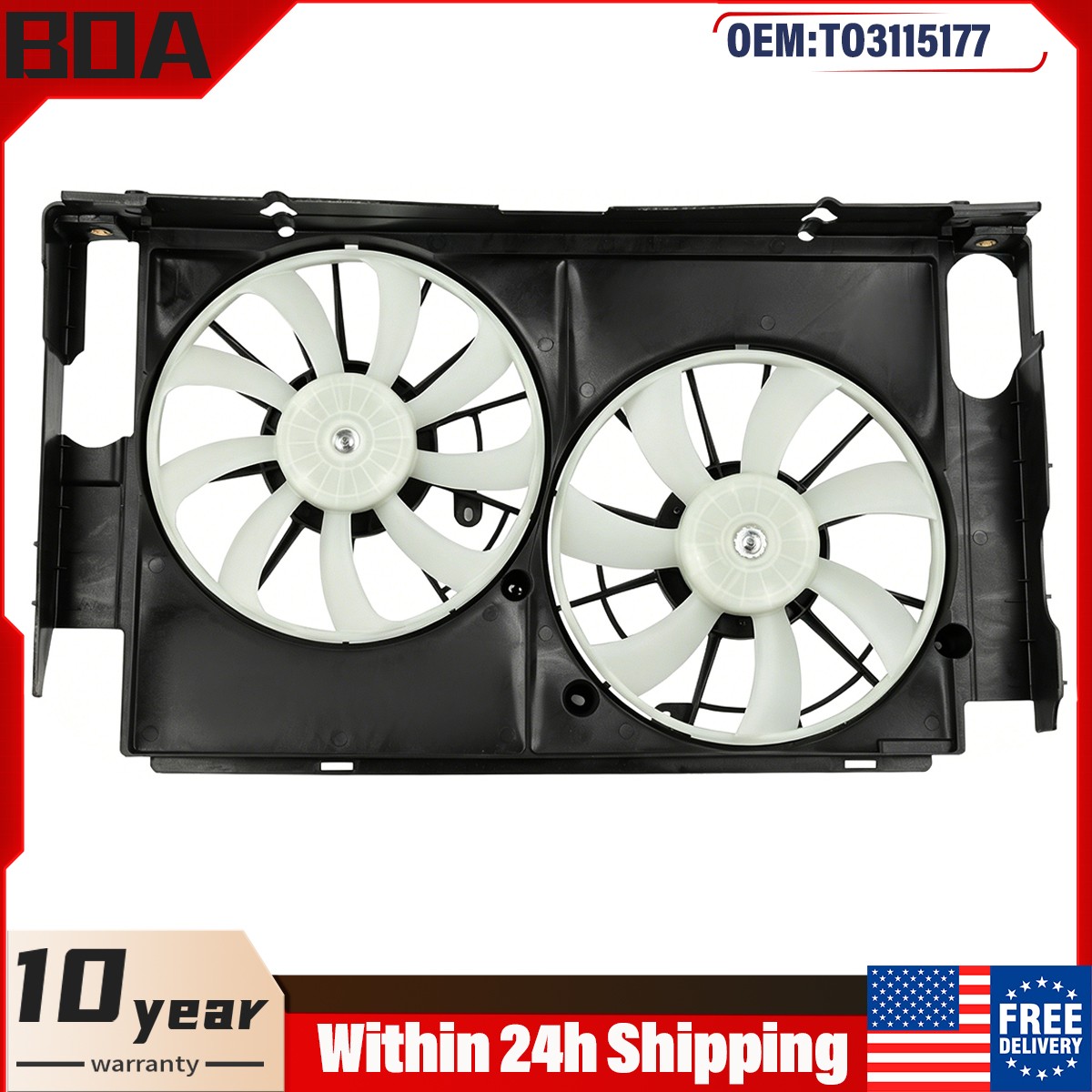 For Toyota RAV4 2.5L 13-19 New Engine Cooling Fan Assembly 163610V330 167110V210