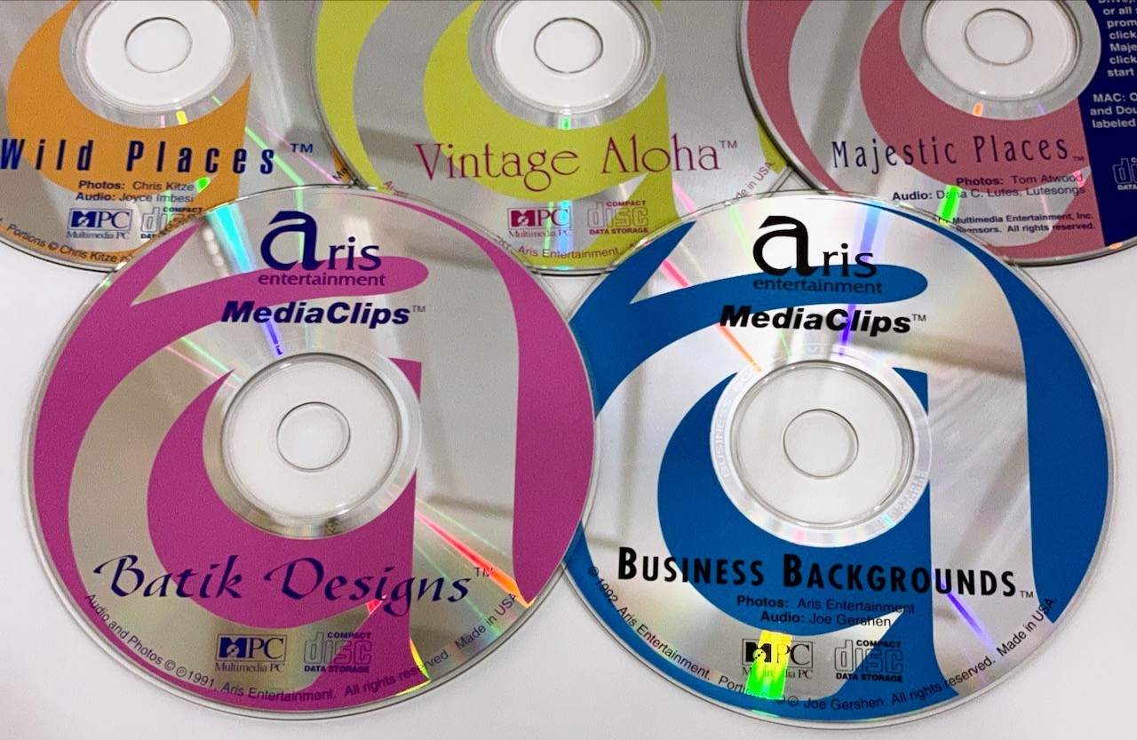 Aris MediaClips - 5 CD-ROMs for Windows/Mac from 1991-1994