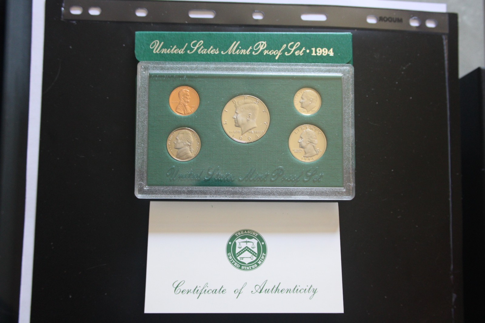 1994-S U.S. MINT PROOF SET CLAD OGP COA