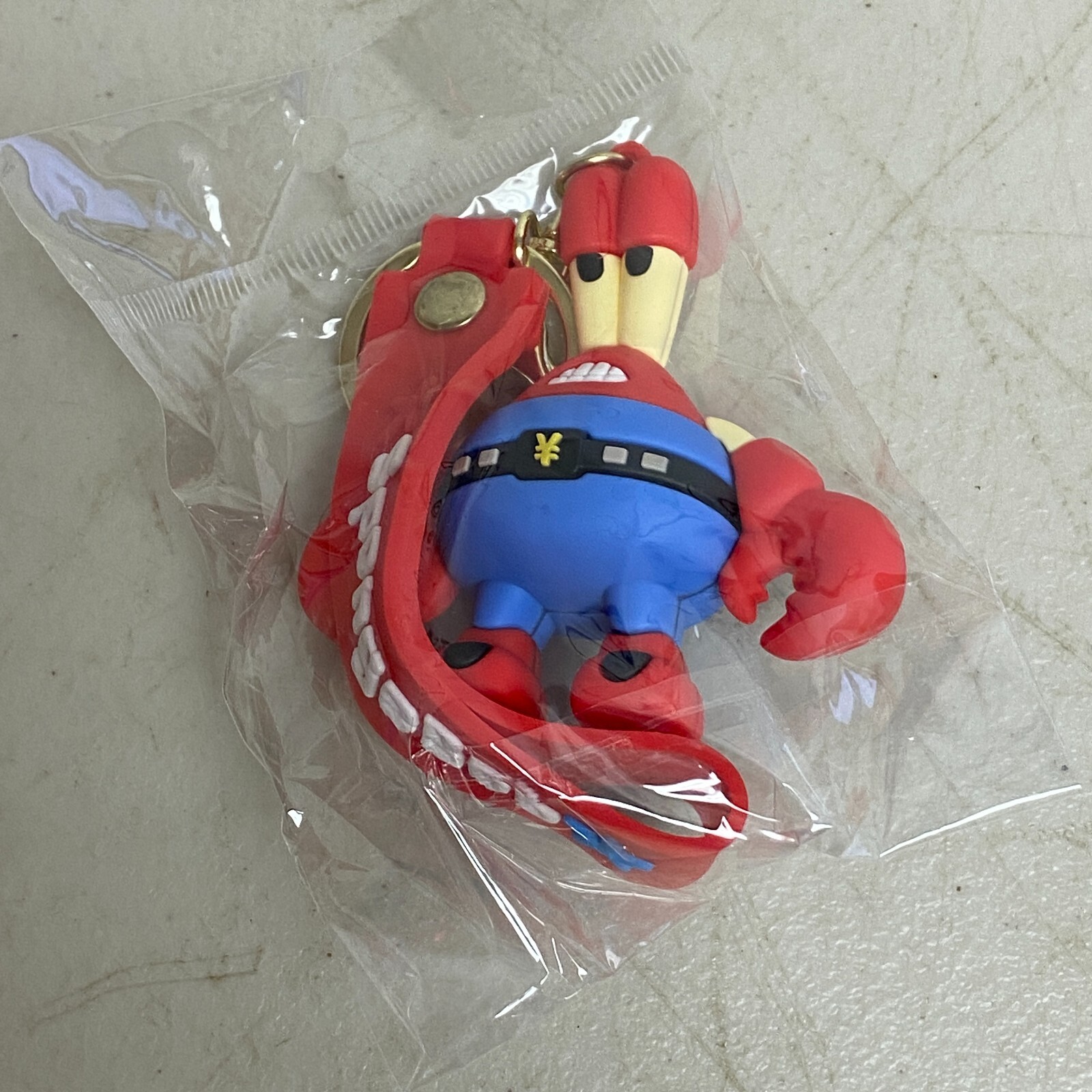 Assorted Silicone SpongeBob SquarePants Keychain With Mr. Krabs Accessory New!