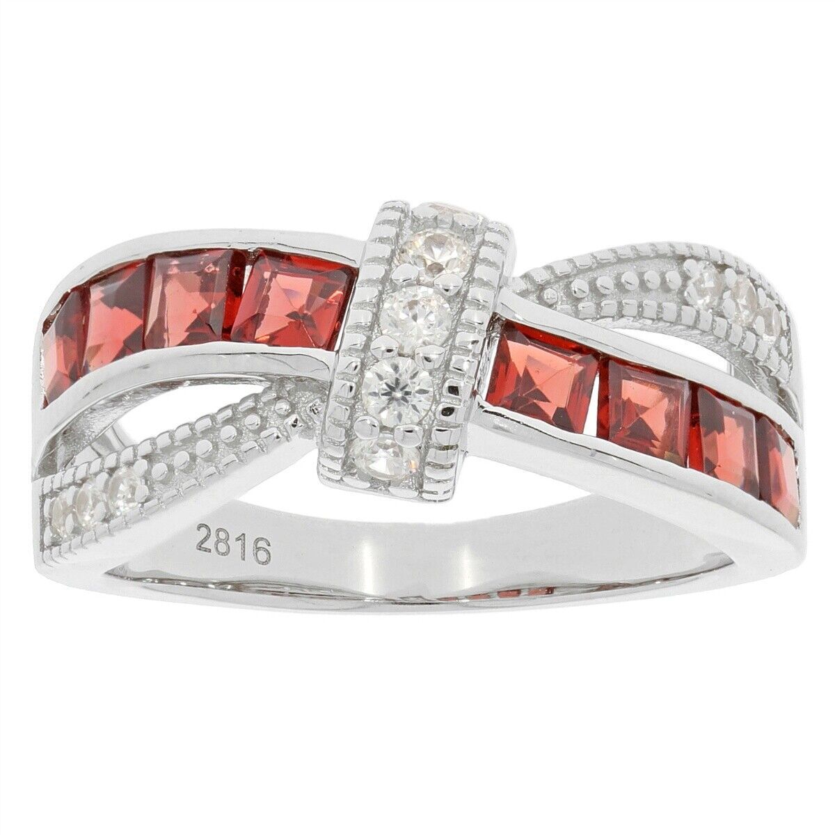 Sterling Silver Semi Mount Ring Setting for Princess SQ 3x3mm Knot Band Ring