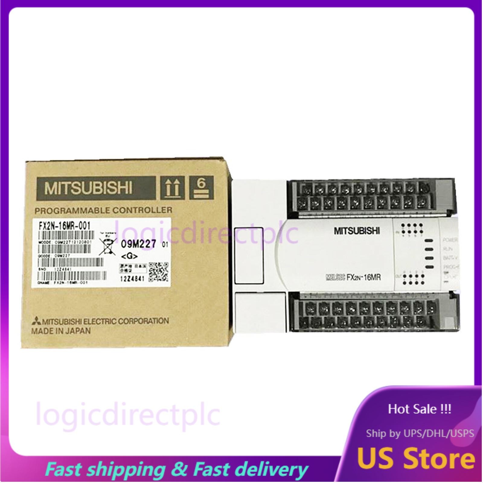 MITSUBISHI FX2N-16MR-001 FX2N16MR001 PLC Programmable Controller US Free TAX