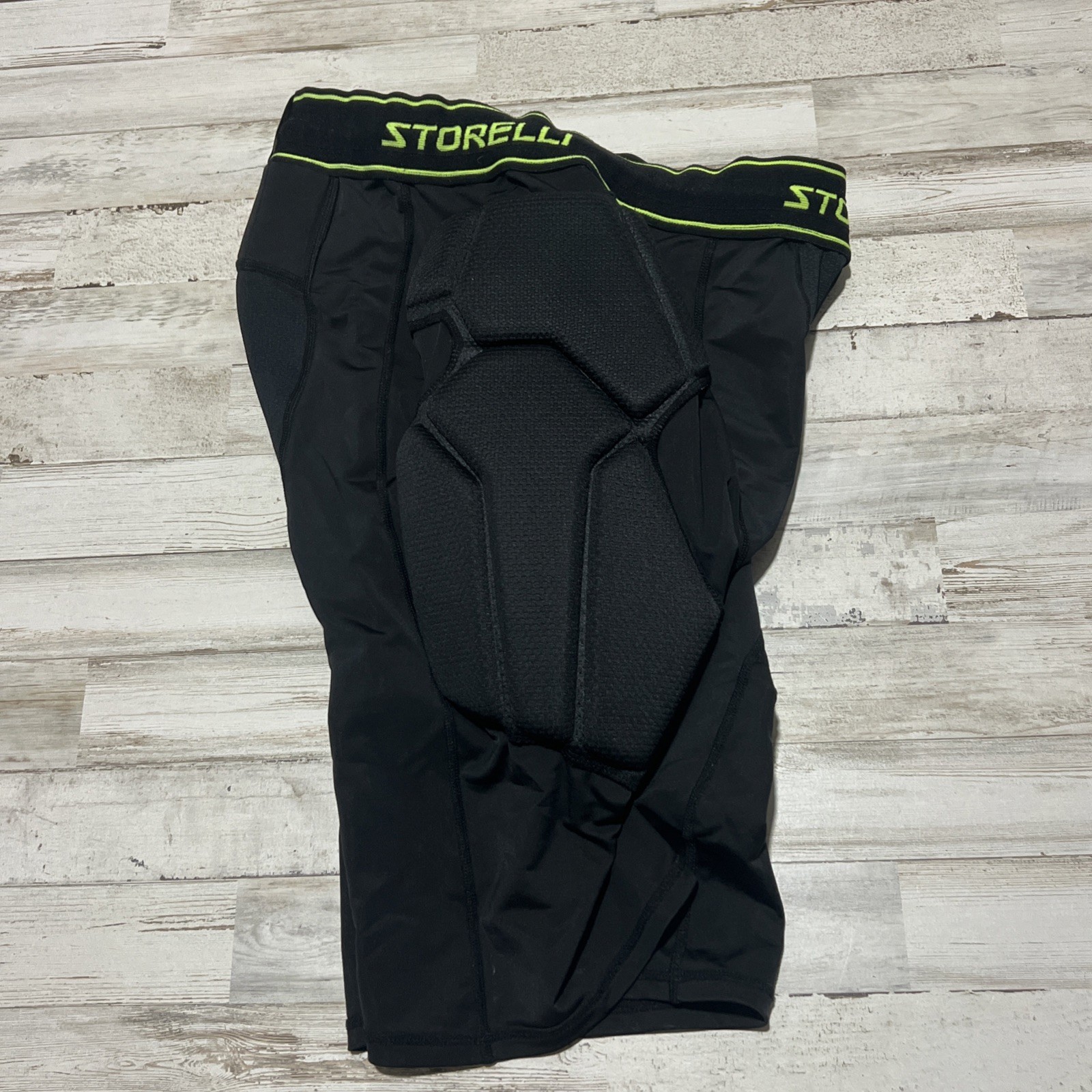 Storelli Men's Large Goalkeeper Pants Shorts Exoshield Soccer Padded Stretch L