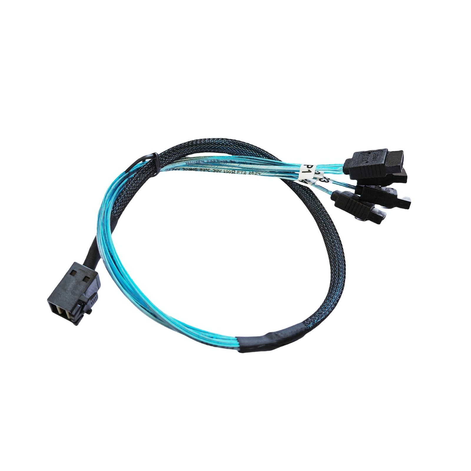 Internal Mini SAS SFF-8643 Host to 4 SATA 7pin Hard Disk Server Raid Cable 0.5M