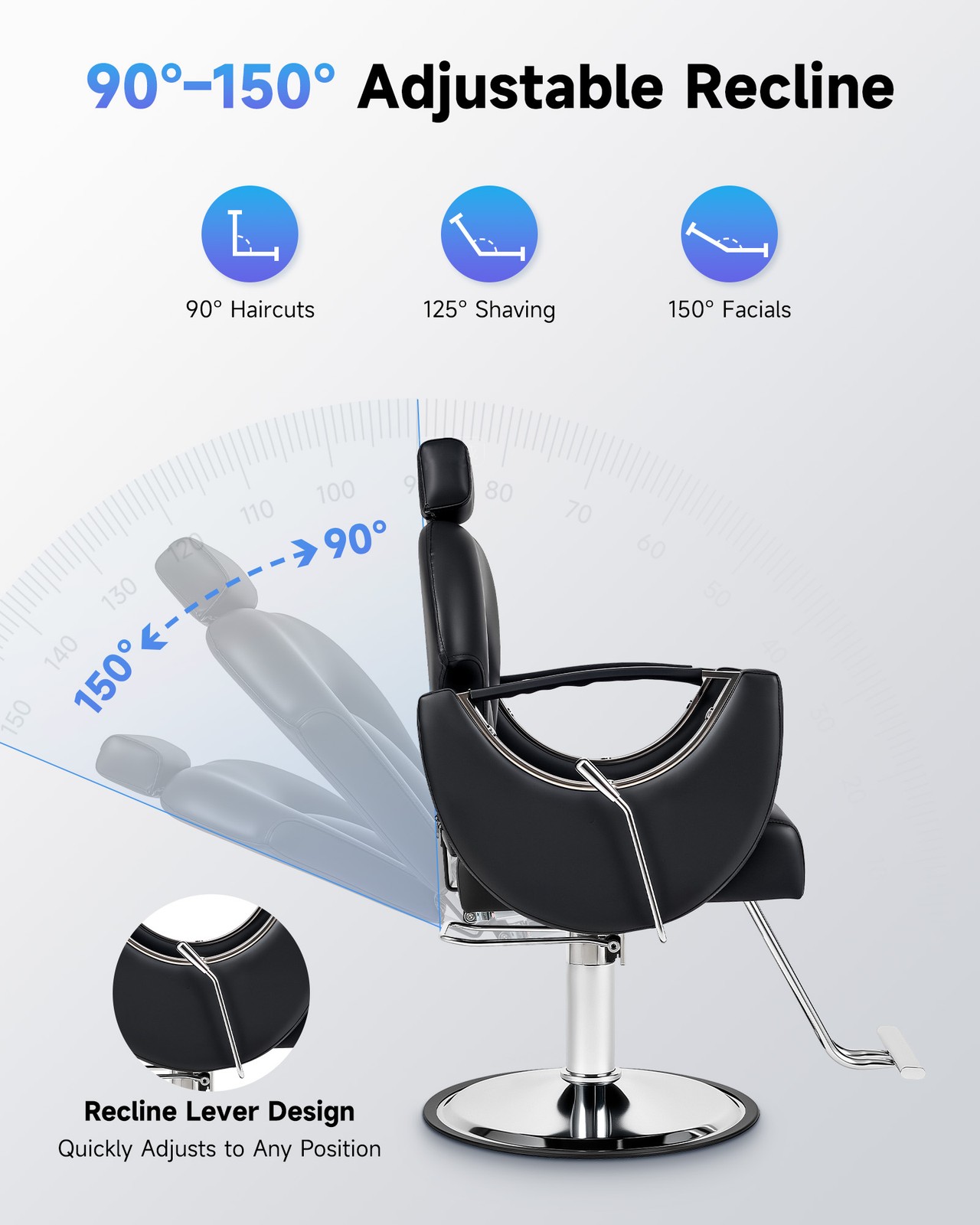 Hydraulic Barber Chair Styling Salon Work Station Beauty Salon Spa Equipment