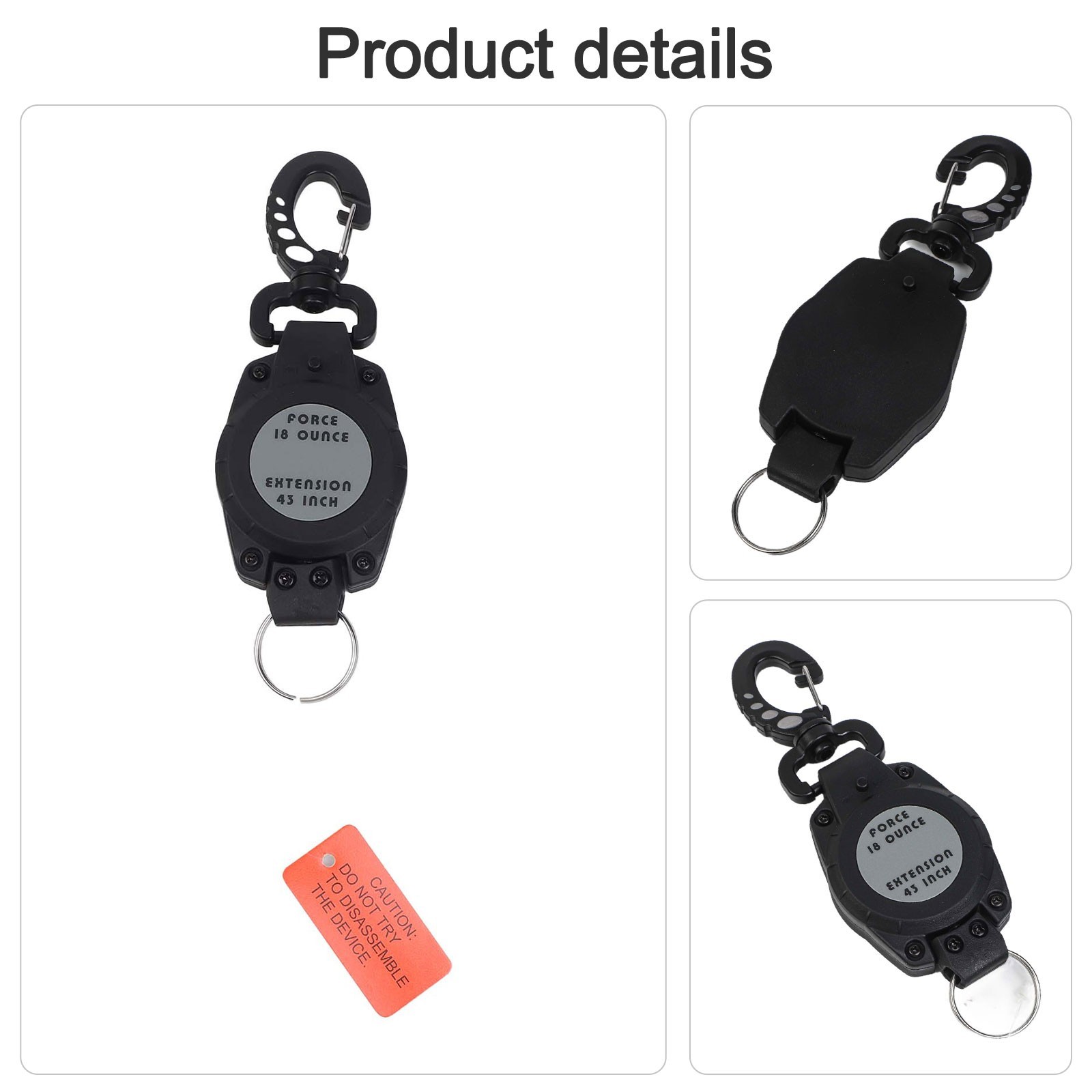 Retractable Dive Accessory with Clip for Easy Gear Management while Underwater