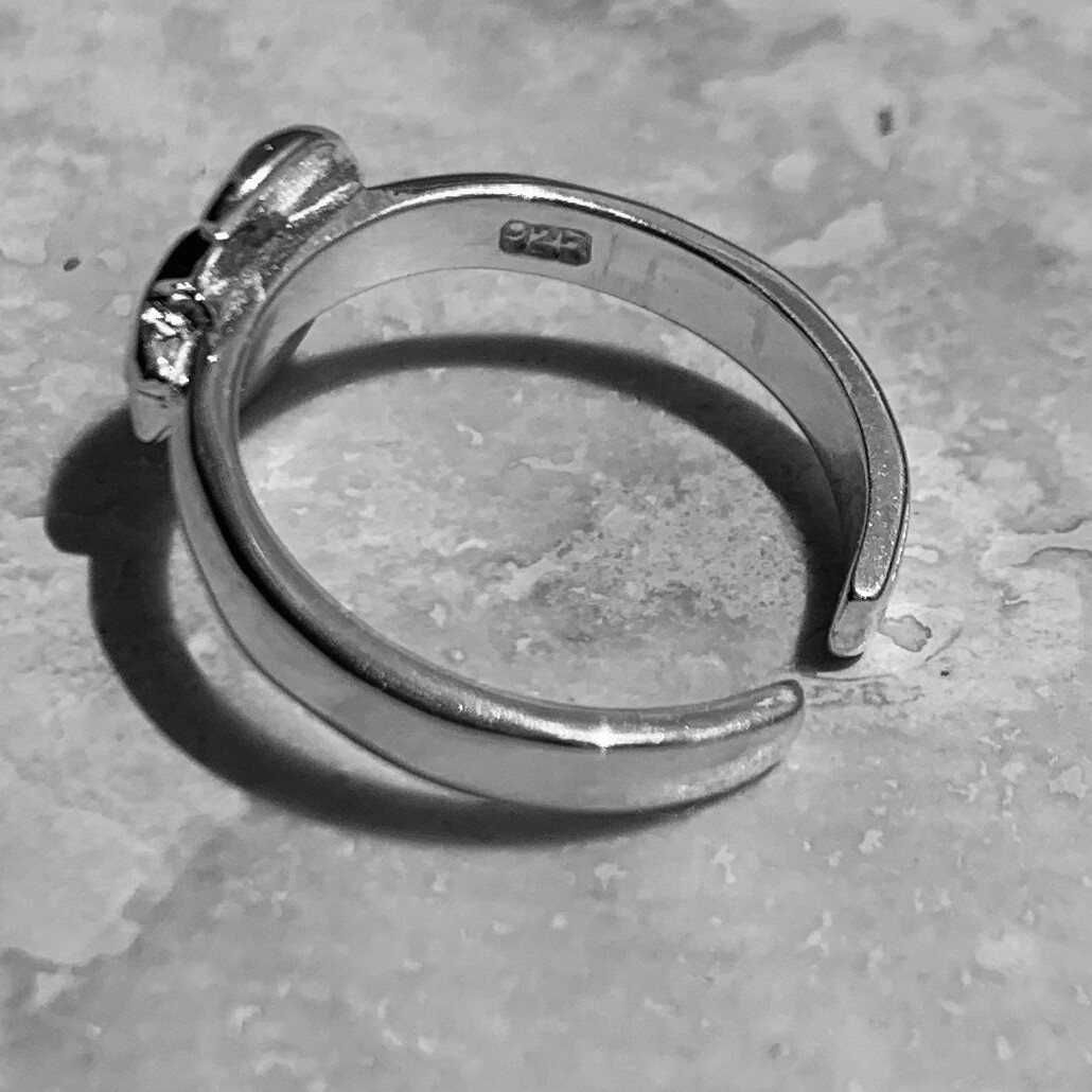 Sterling Silver Moon and Star Toe Ring, Moon Ring, Silver Rings, Star Ring
