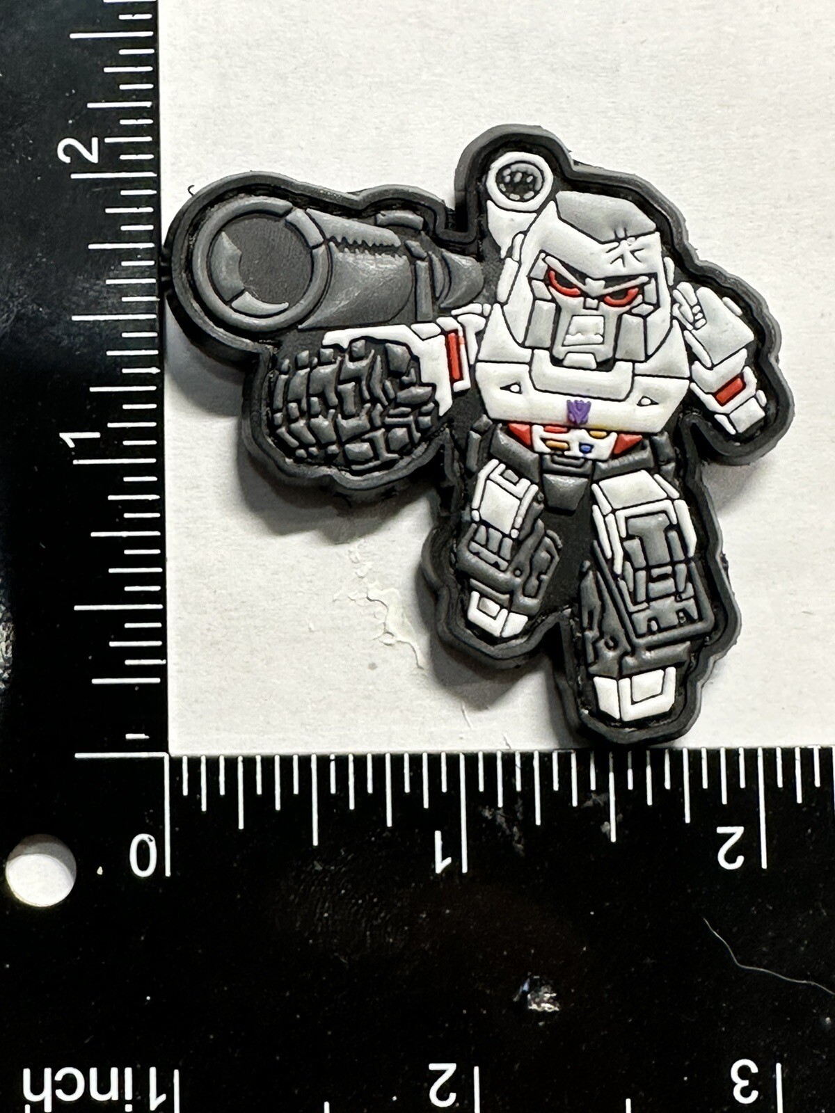 Megatron Transformers pvc rubber morale ranger eye patch Edc