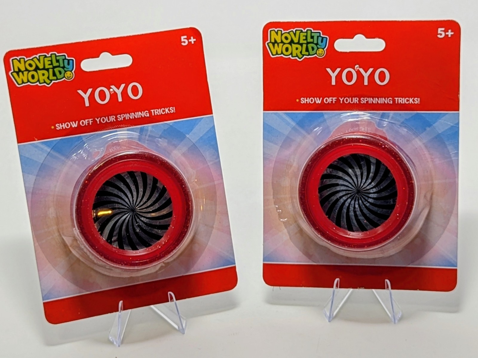 New Sealed Calssic Novelty World Yo-Yo Pair Toys for Ages 5+  Color: Red