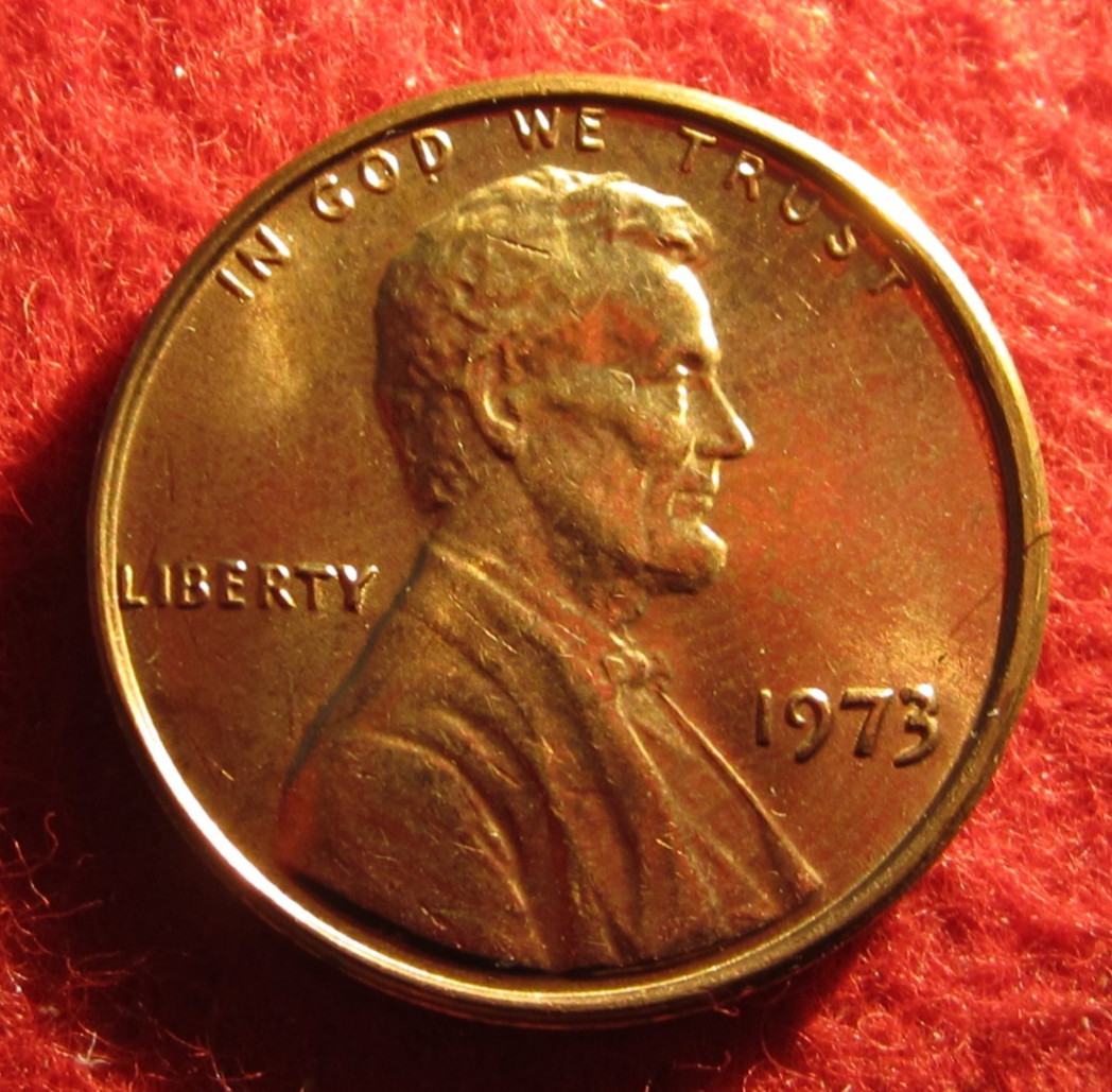 1973 (P) Lincoln Memorial Cent/Penny - Uncirculated - Red - Actual Coin C1286